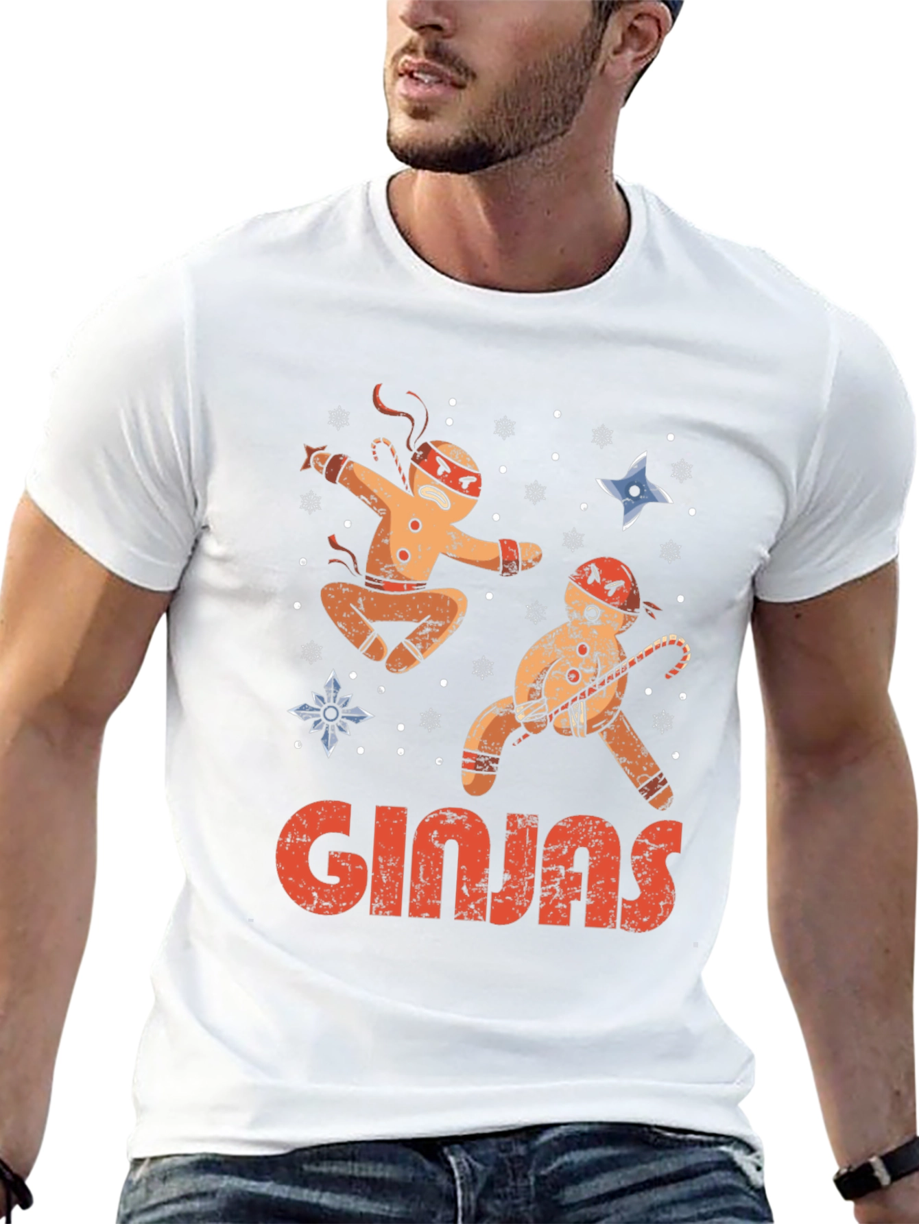 Ginginjas T-Shirt Ninja Gingerbread Christmas