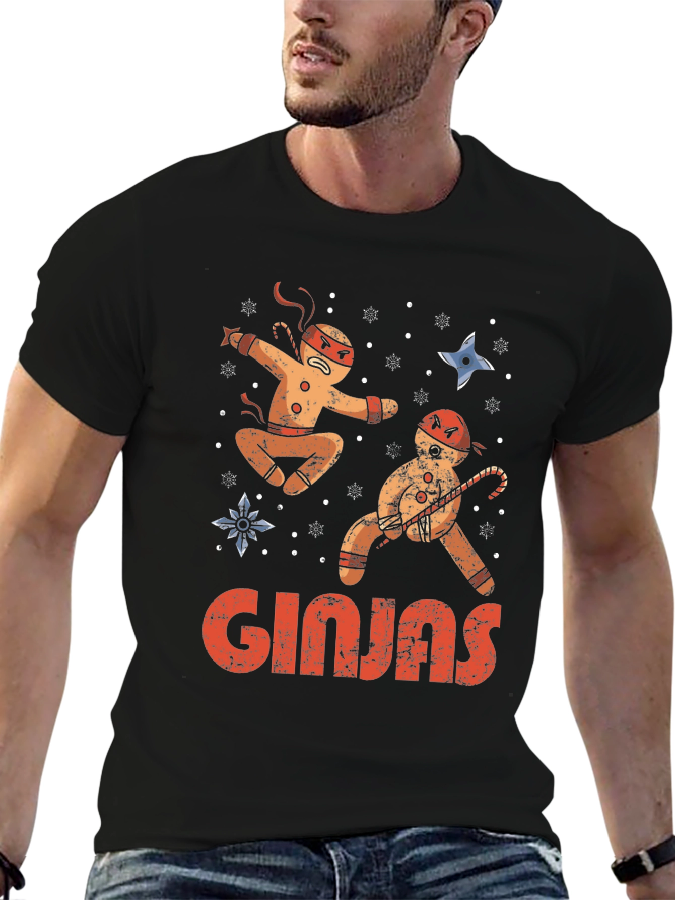 Ginginjas T-Shirt Ninja Gingerbread Christmas