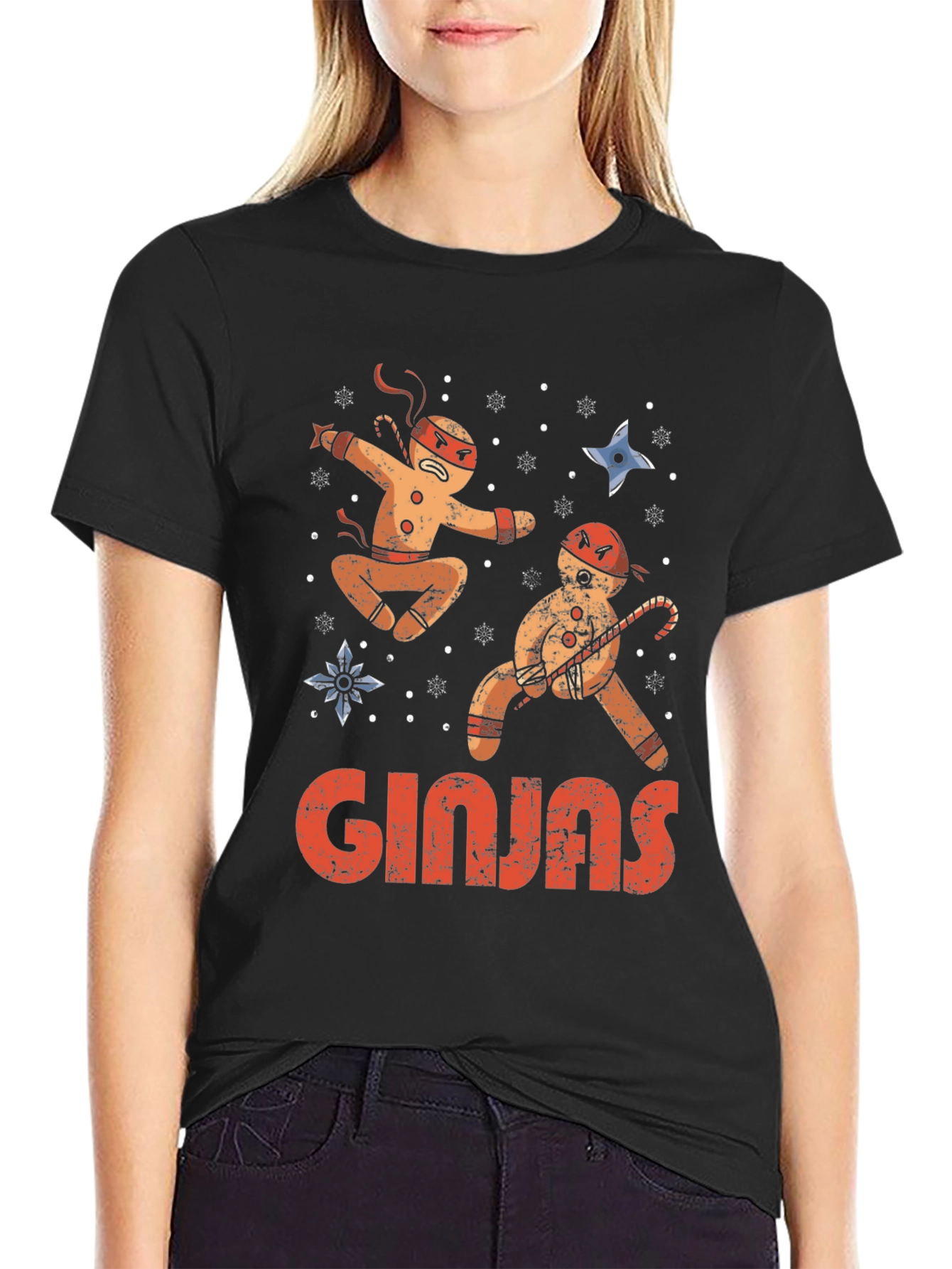 Ginginjas T-Shirt Ninja Gingerbread Christmas