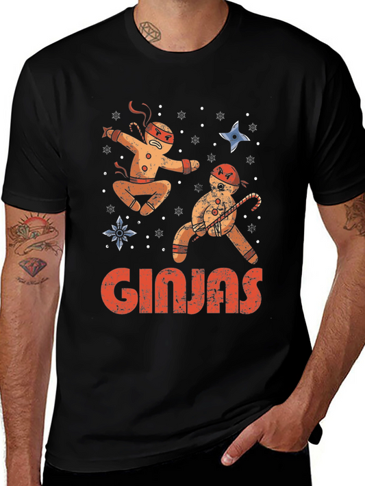 Ginginjas T-Shirt Ninja Gingerbread Christmas
