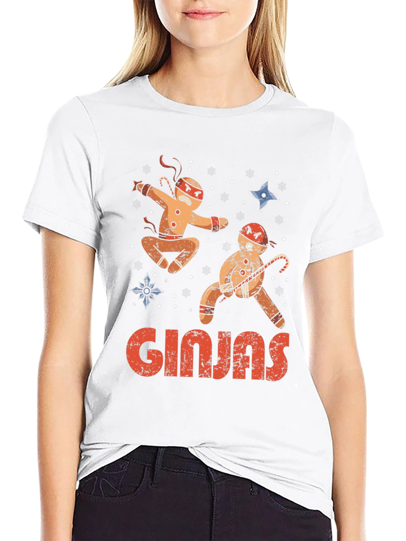 Ginginjas T-Shirt Ninja Gingerbread Christmas