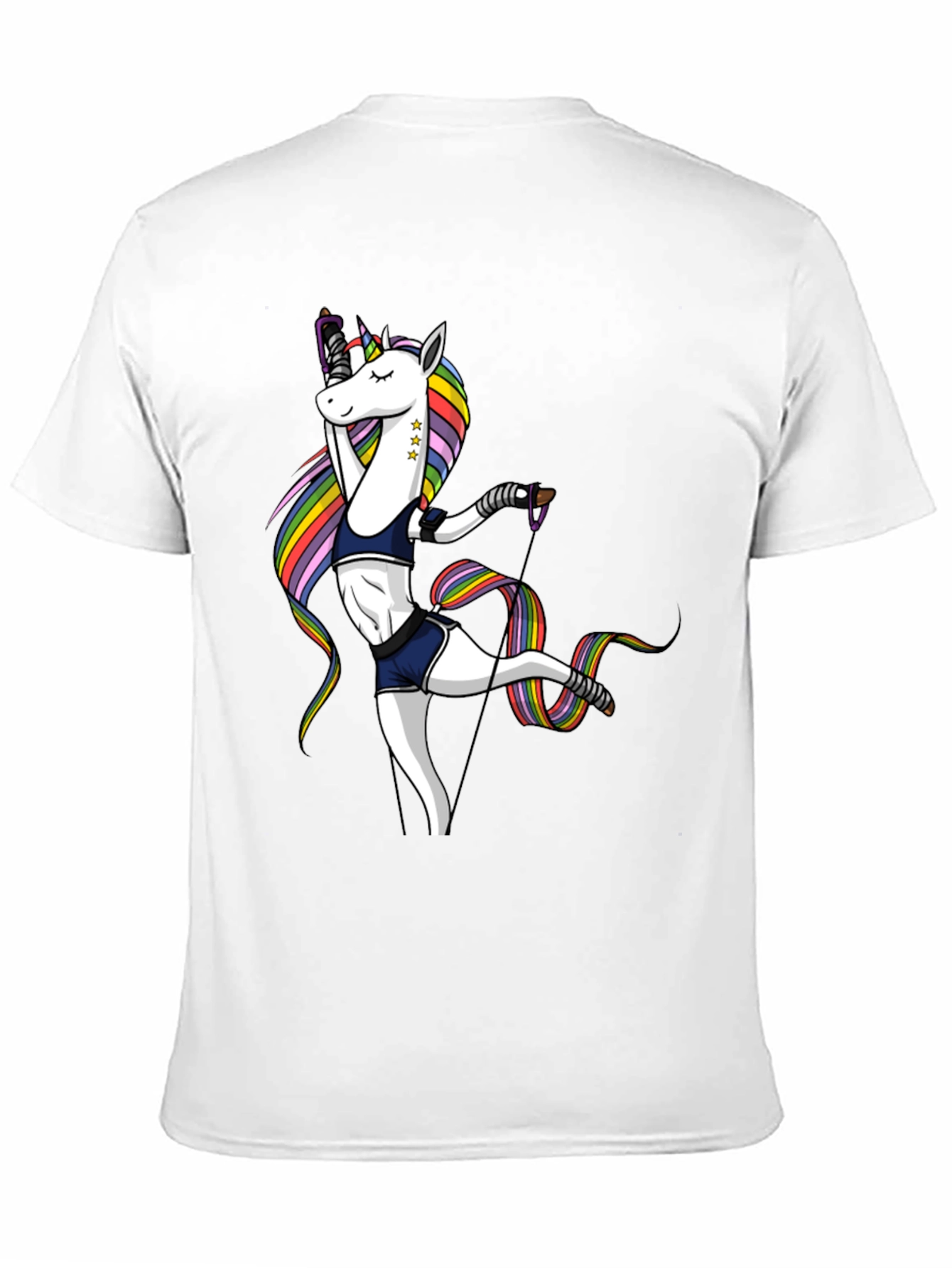 Unicorn Gymnast Black T-Shirt