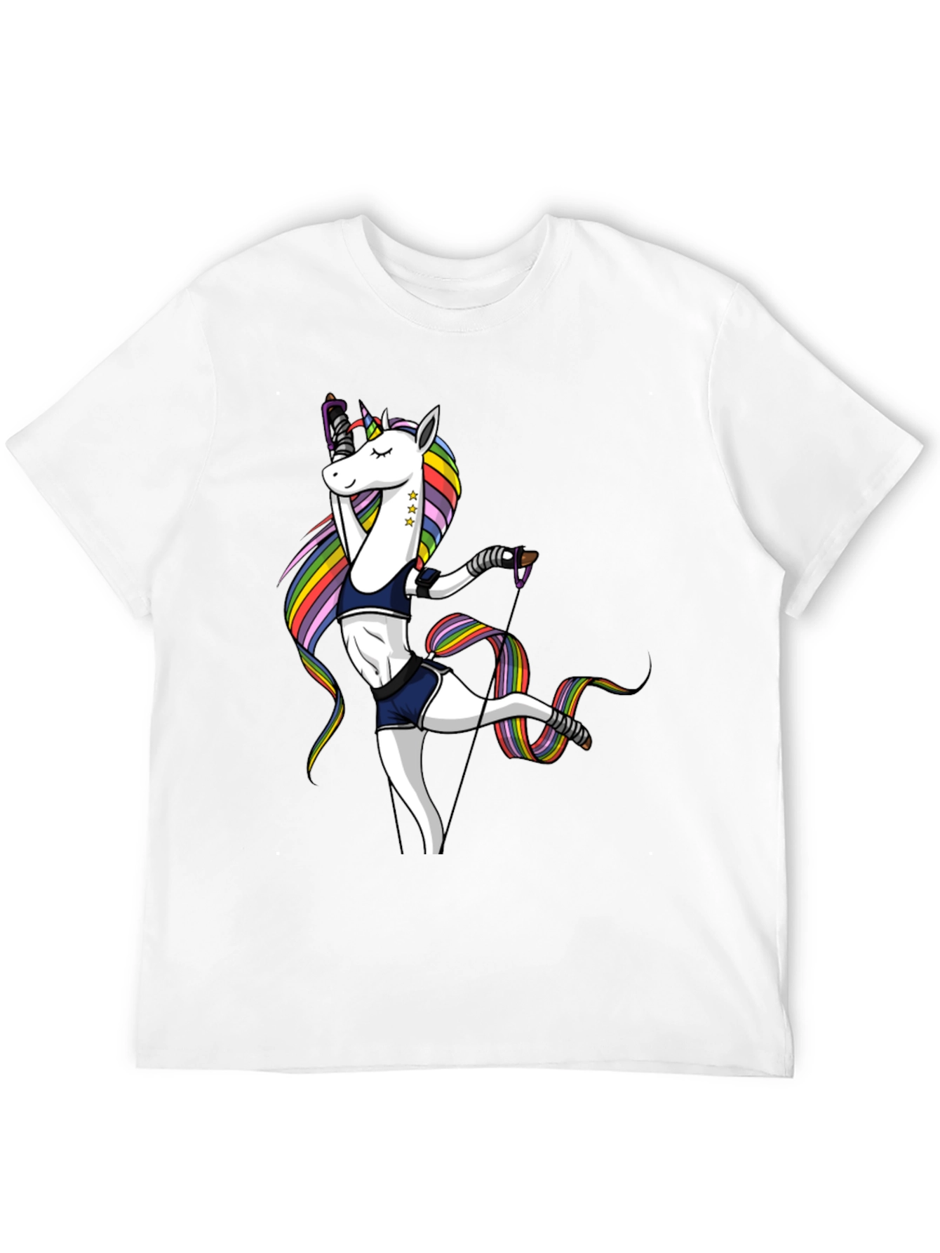 Unicorn Gymnast Black T-Shirt