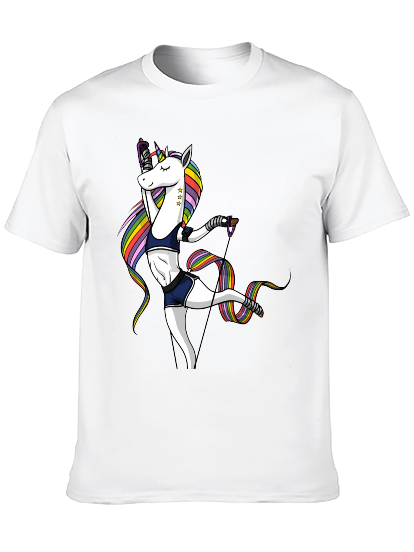 Unicorn Gymnast Black T-Shirt