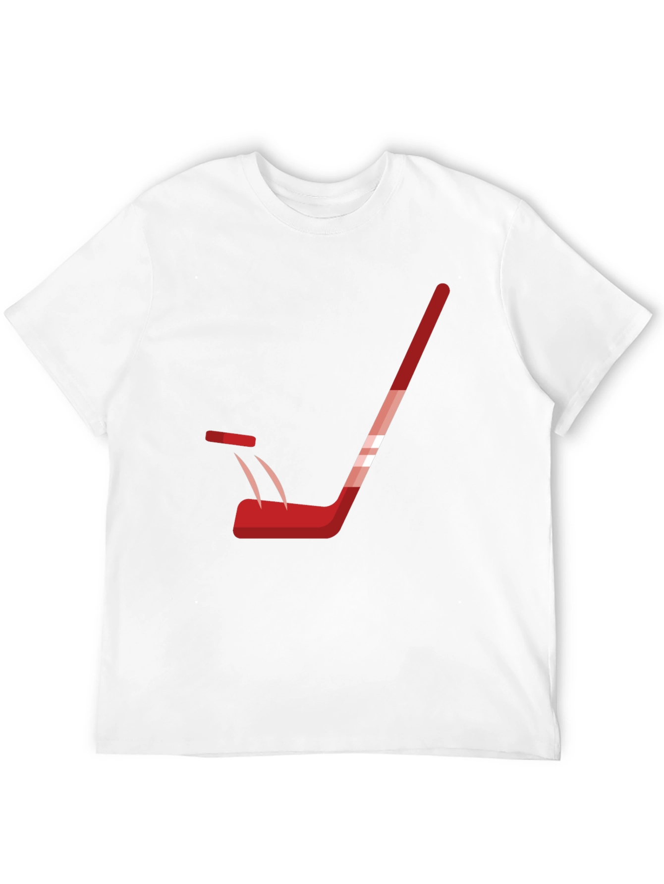Hockey Stick Graphic Tee - Black Cotton T-Shirt