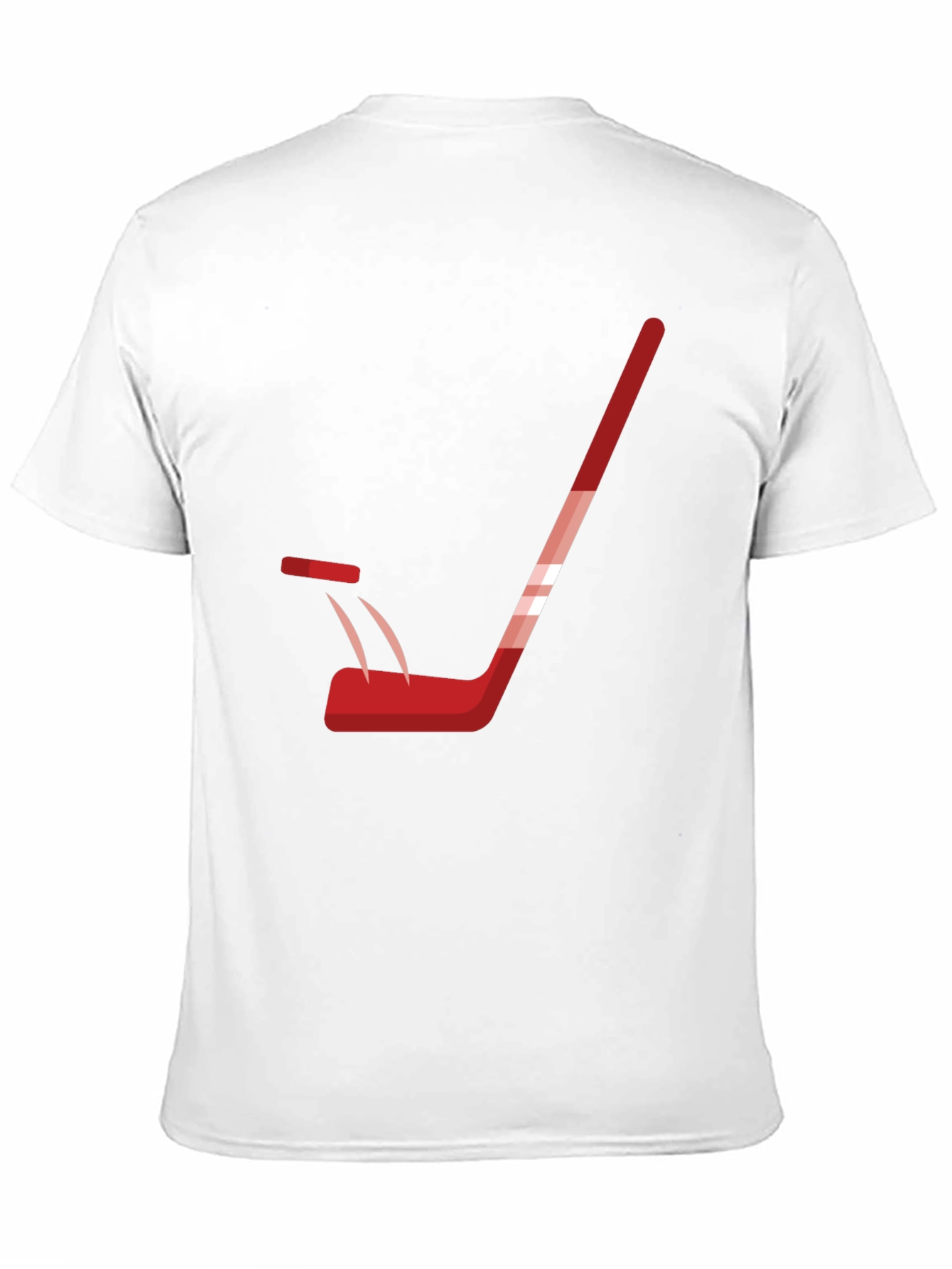 Hockey Stick Graphic Tee - Black Cotton T-Shirt