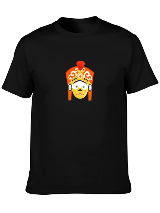 Graphic T-Shirt: Kathmandu Mask Design - Black
