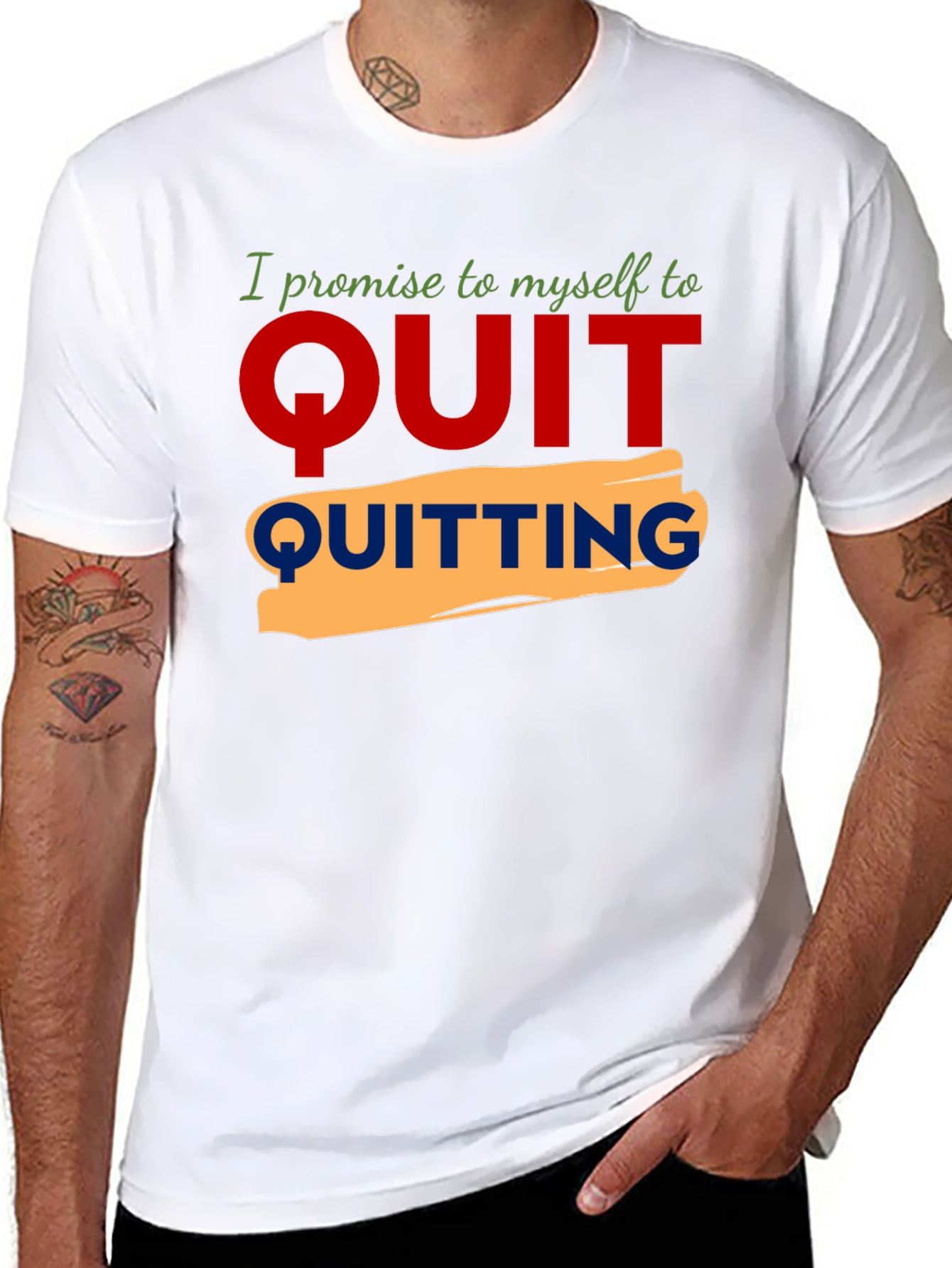 Motivational Quit Quitting Graphic Tee