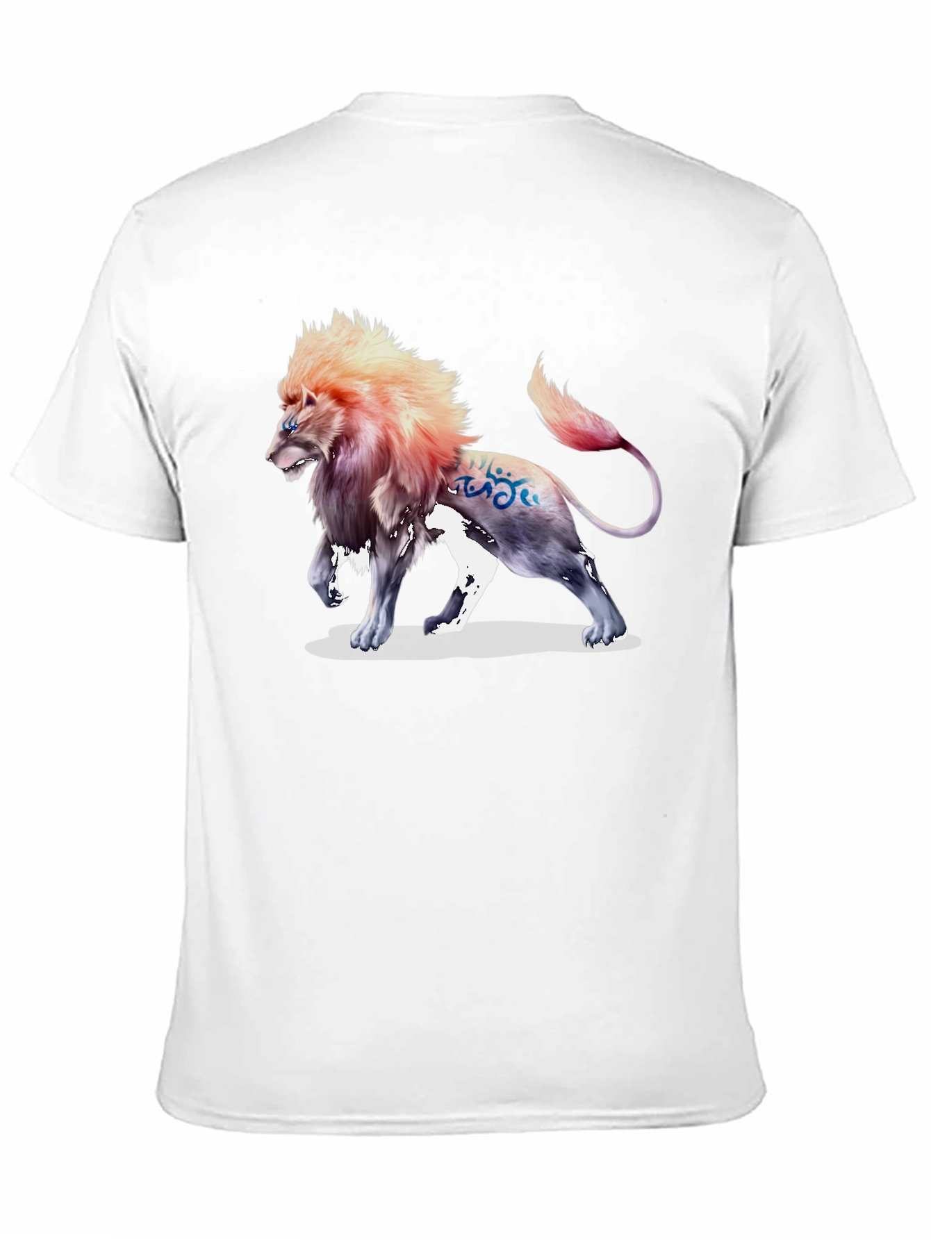 Lion Graphic Print Tee - Stylish Mens Black T-Shirt