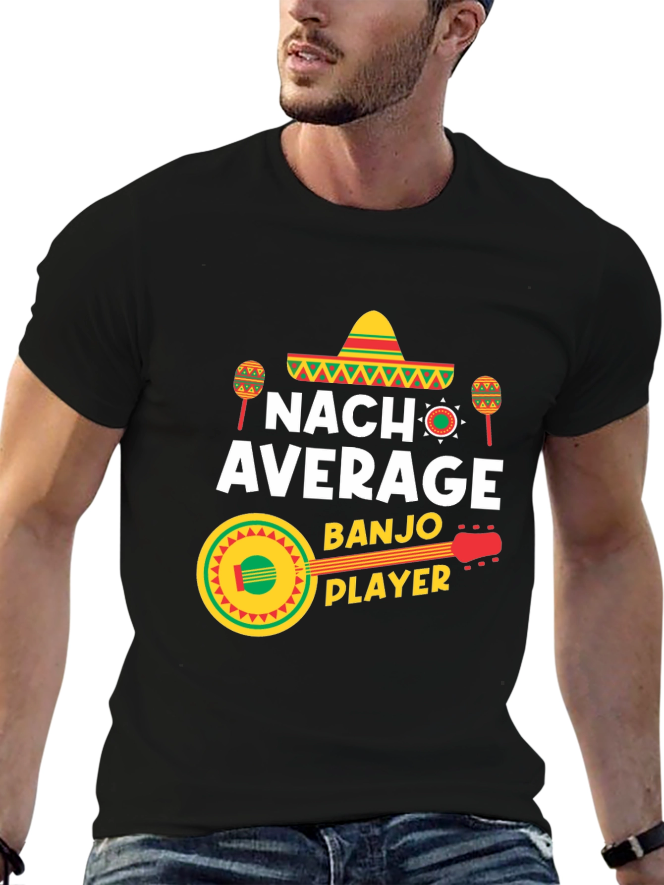 Nach Average Banjo Player Tee - Cinco de Mayo