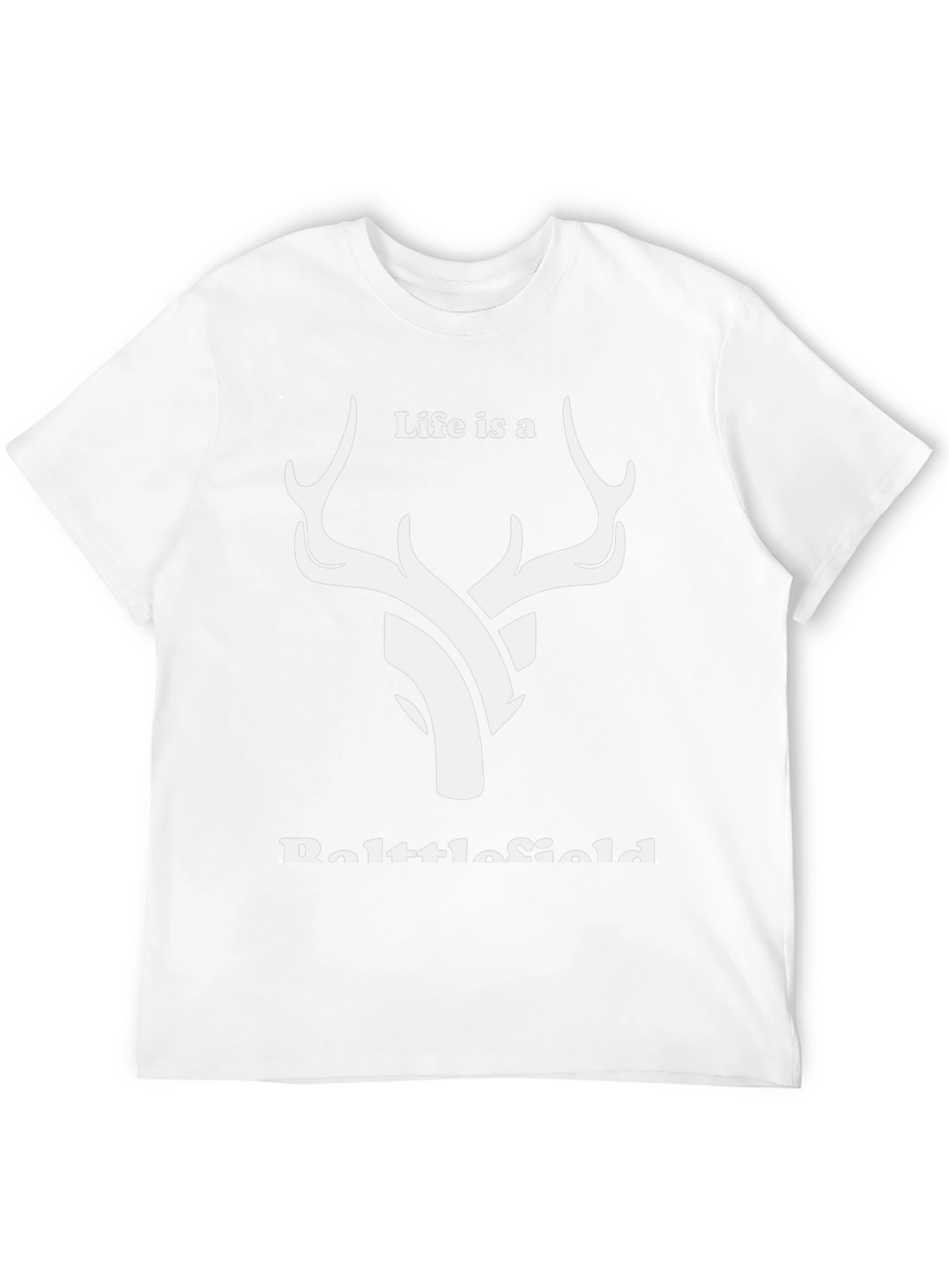 Life is a Battlefield Deer Graphic T-Shirt