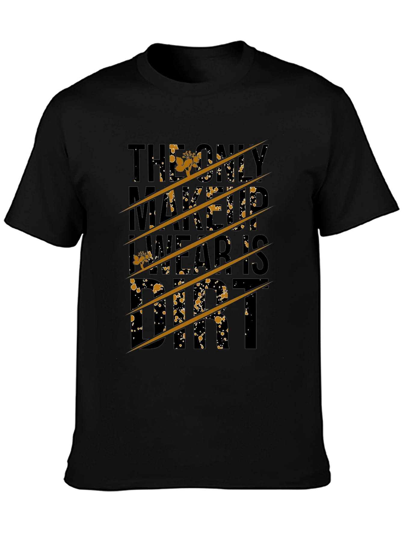 Dirt Makeup Graphic Tee - Black Crew Neck T-Shirt