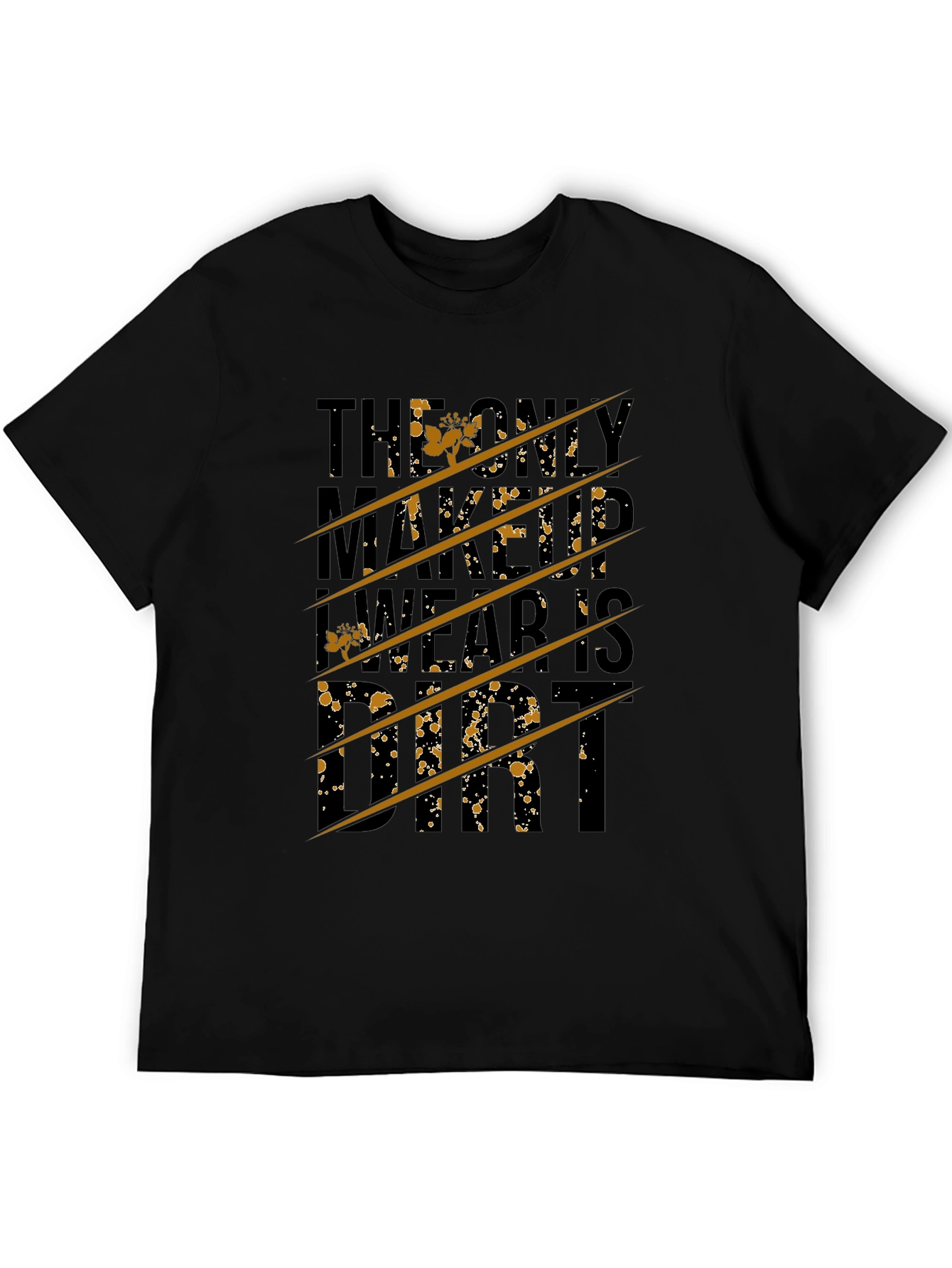 Dirt Makeup Graphic Tee - Black Crew Neck T-Shirt