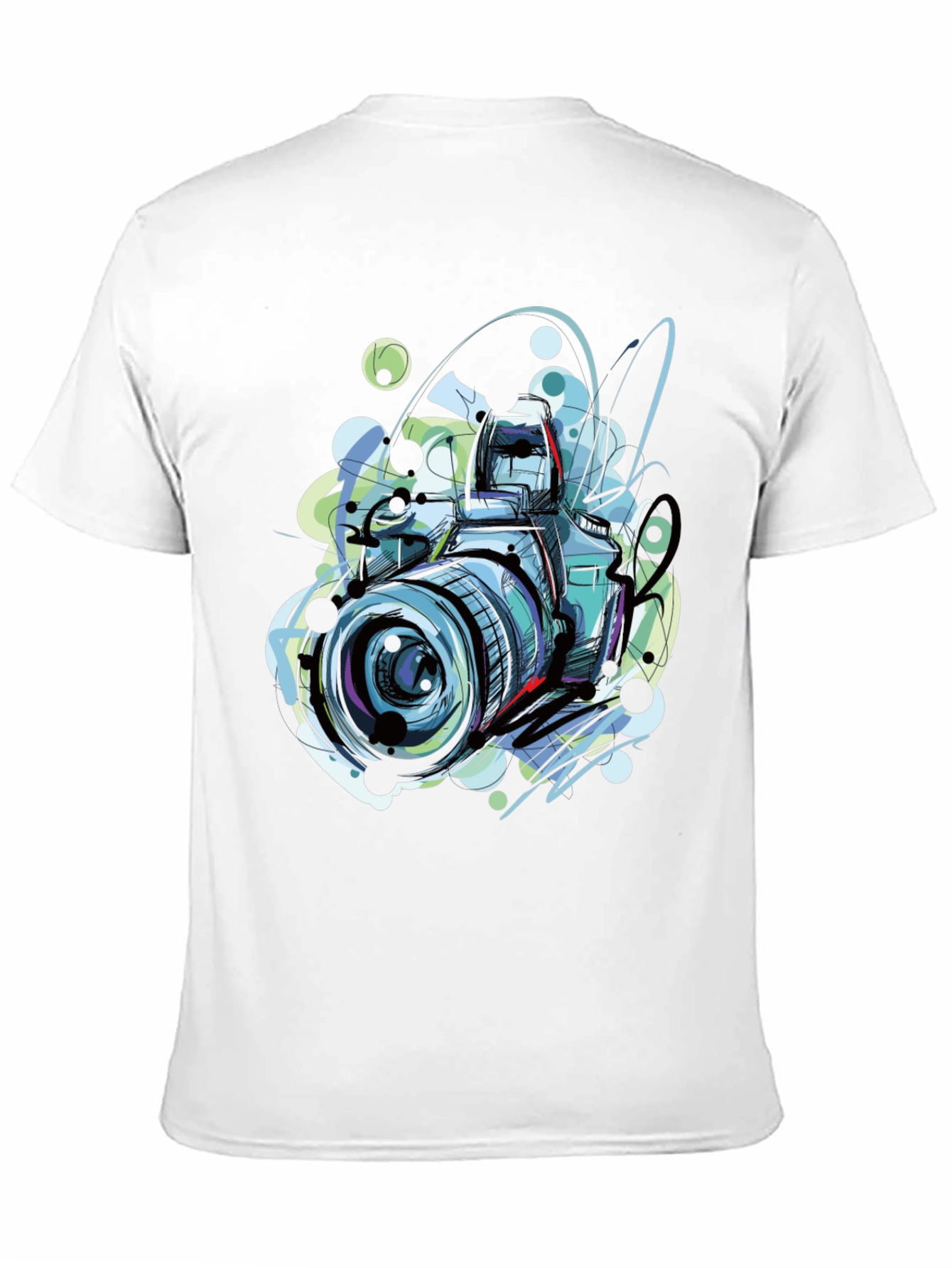 Camera Art Graphic T-Shirt - Black