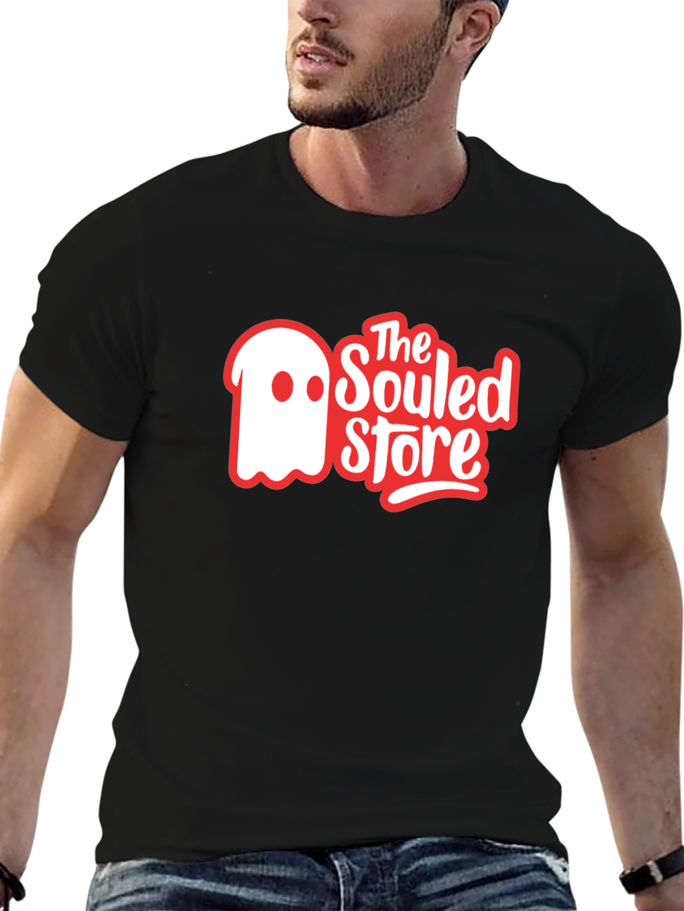 The Souled Store Black Graphic T-Shirt