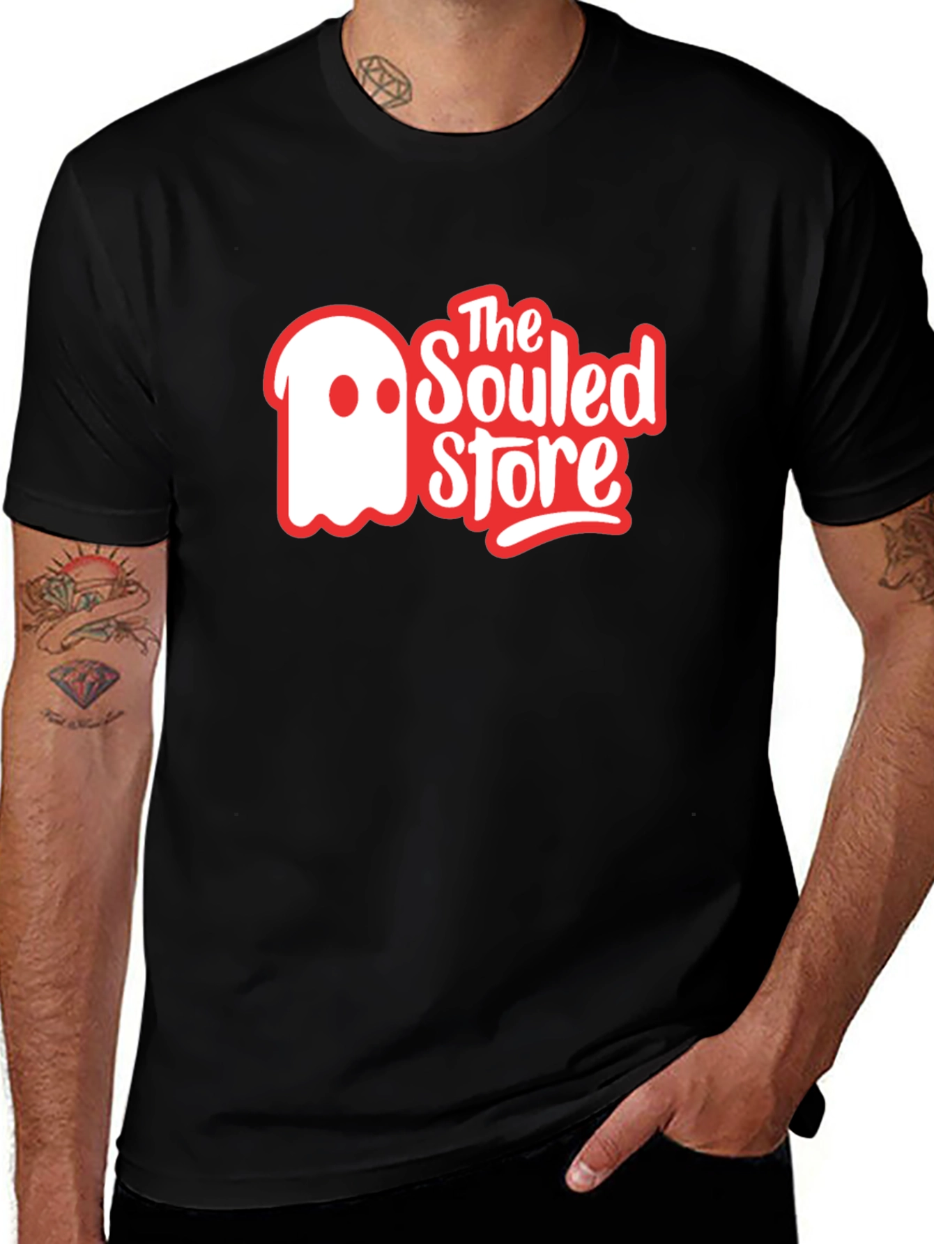 The Souled Store Black Graphic T-Shirt
