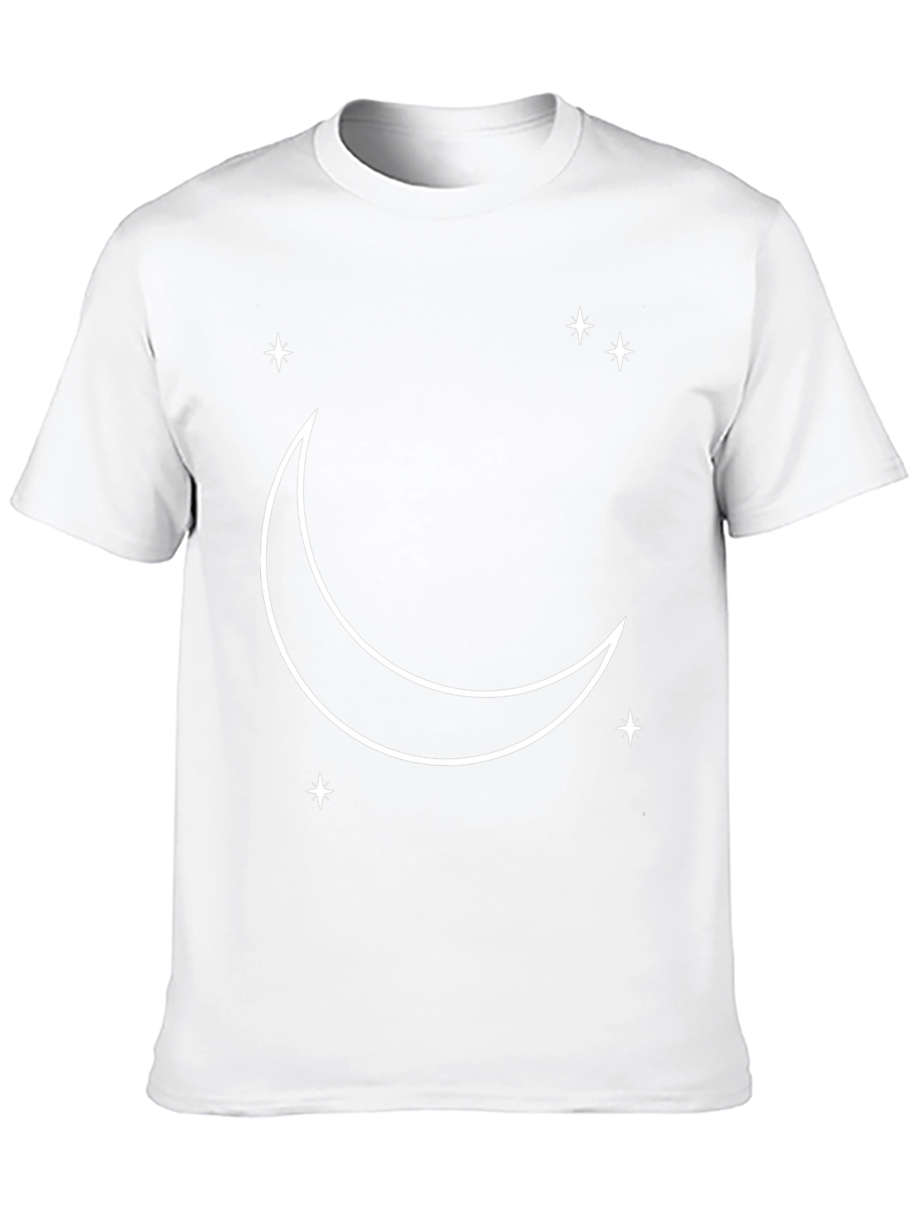 Celestial Moon & Stars Black Graphic Tee
