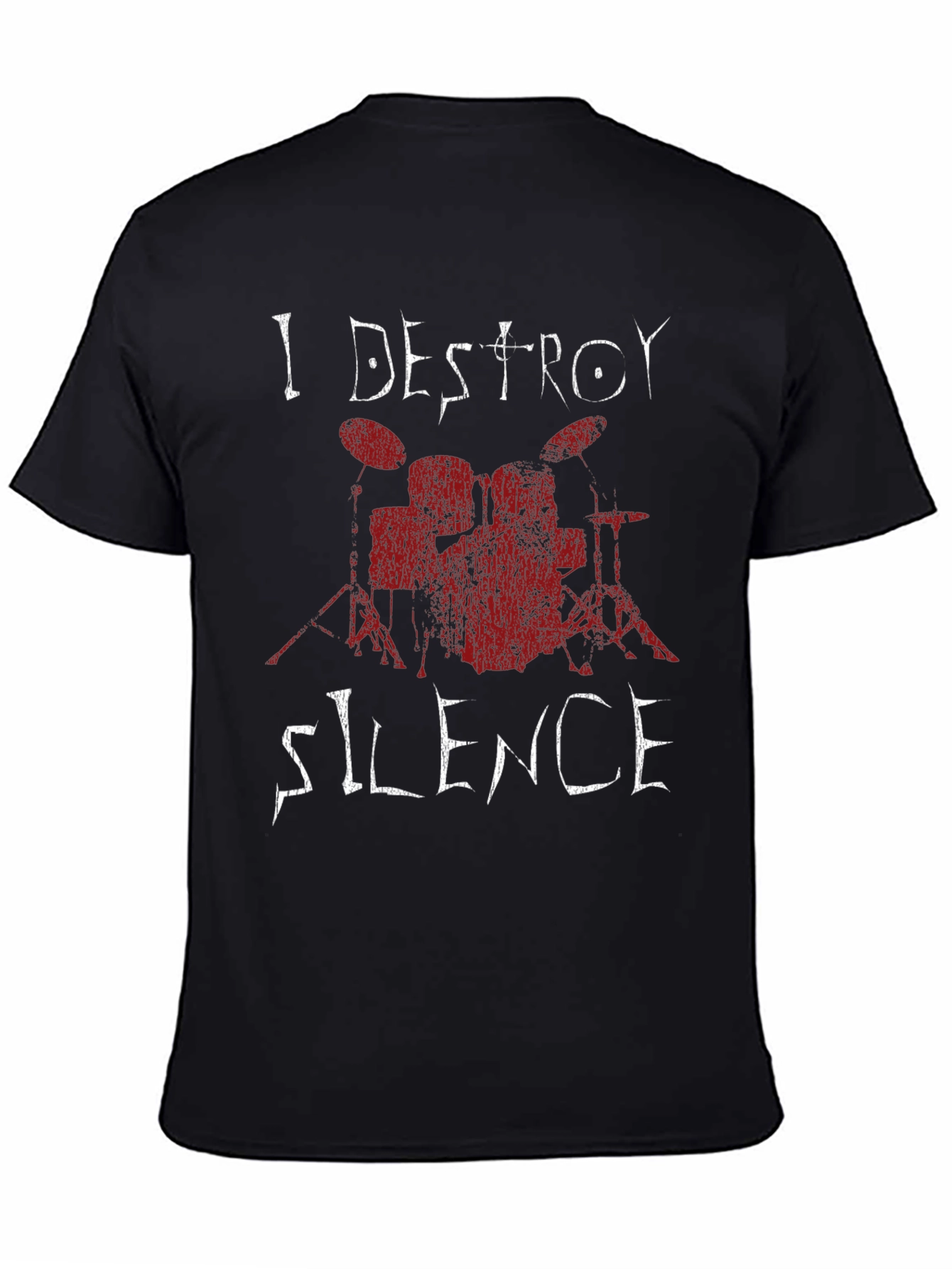 I Destroy Silence Drummer T-Shirt - Black