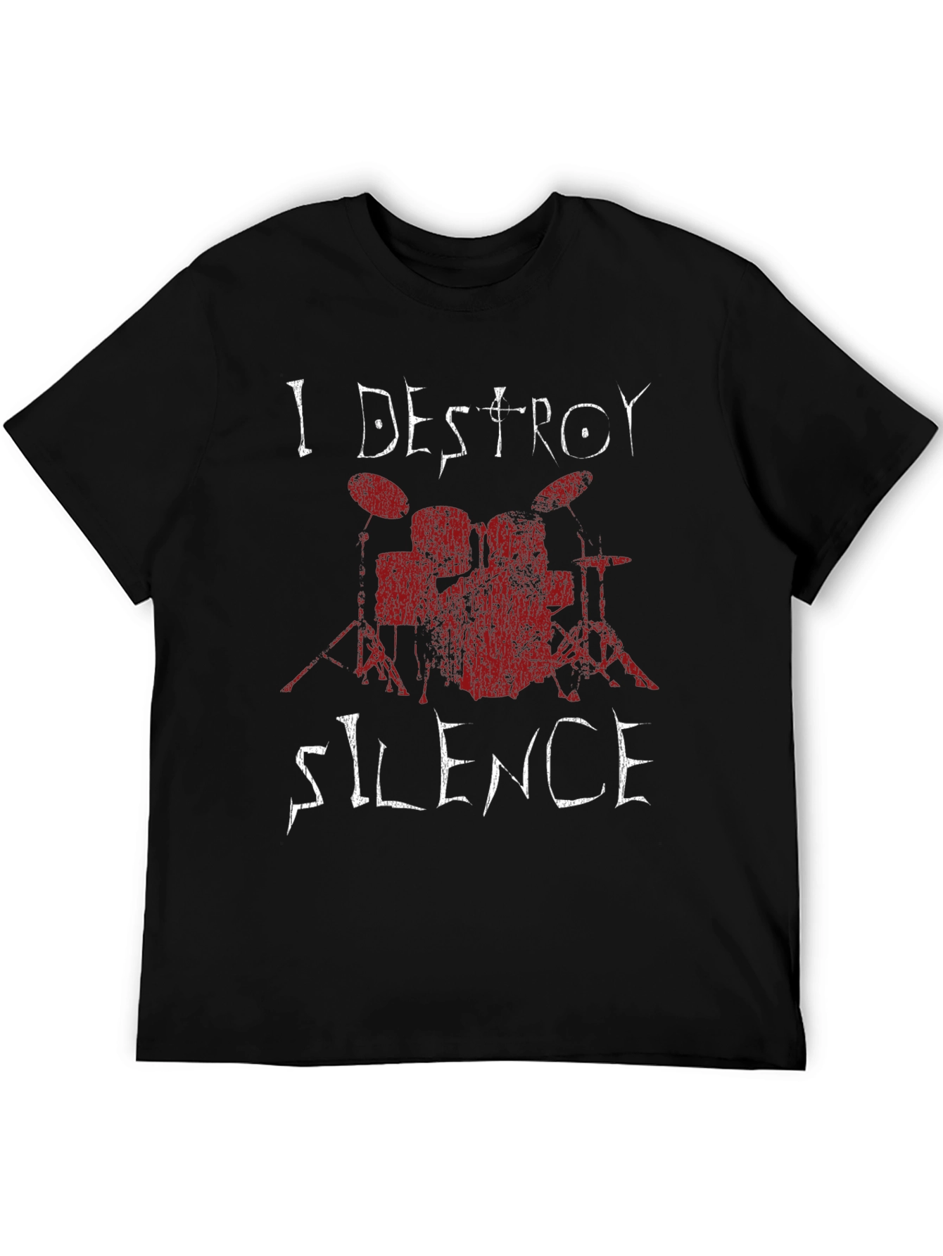 I Destroy Silence Drummer T-Shirt - Black