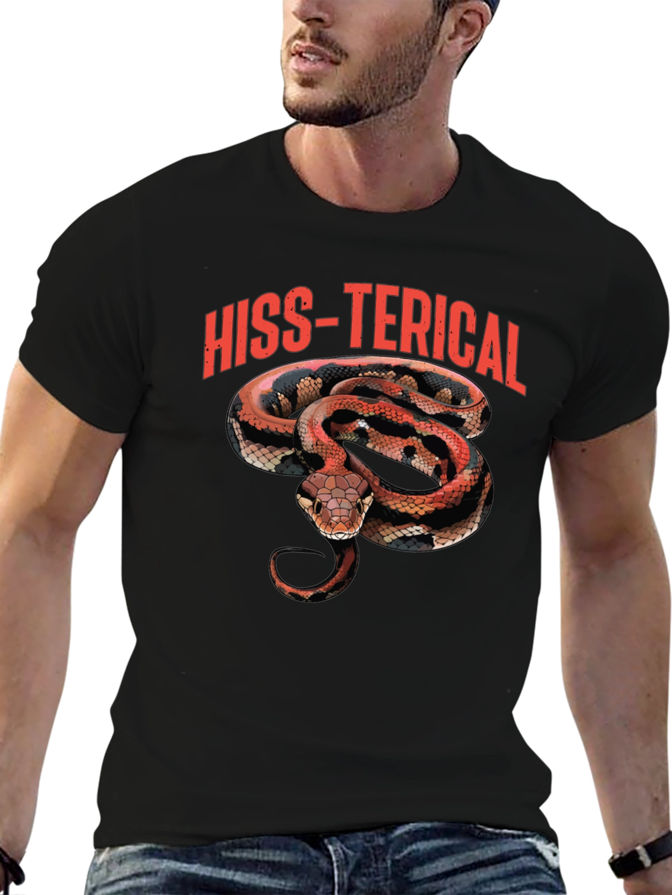 Hiss-terical Snake Graphic T-Shirt