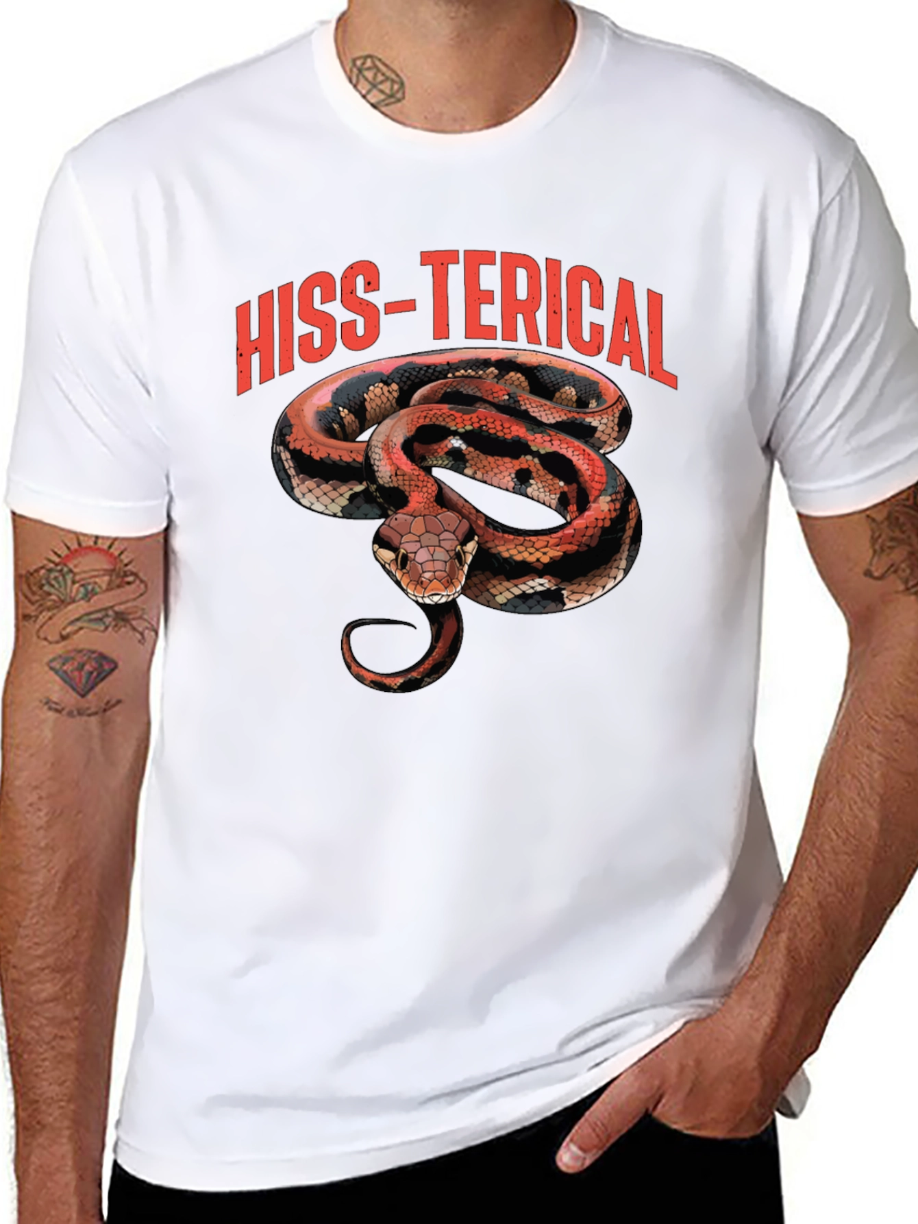 Hiss-terical Snake Graphic T-Shirt