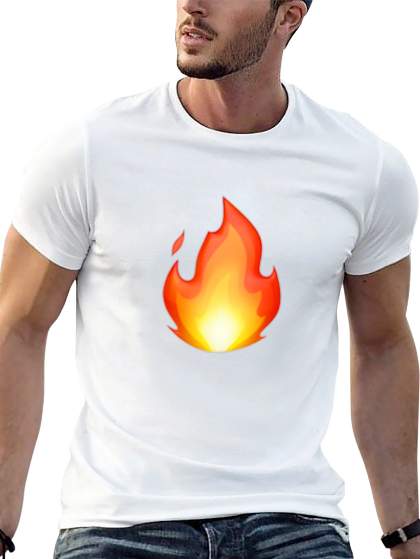Fiery Black T-Shirt - Bold Graphic Tee
