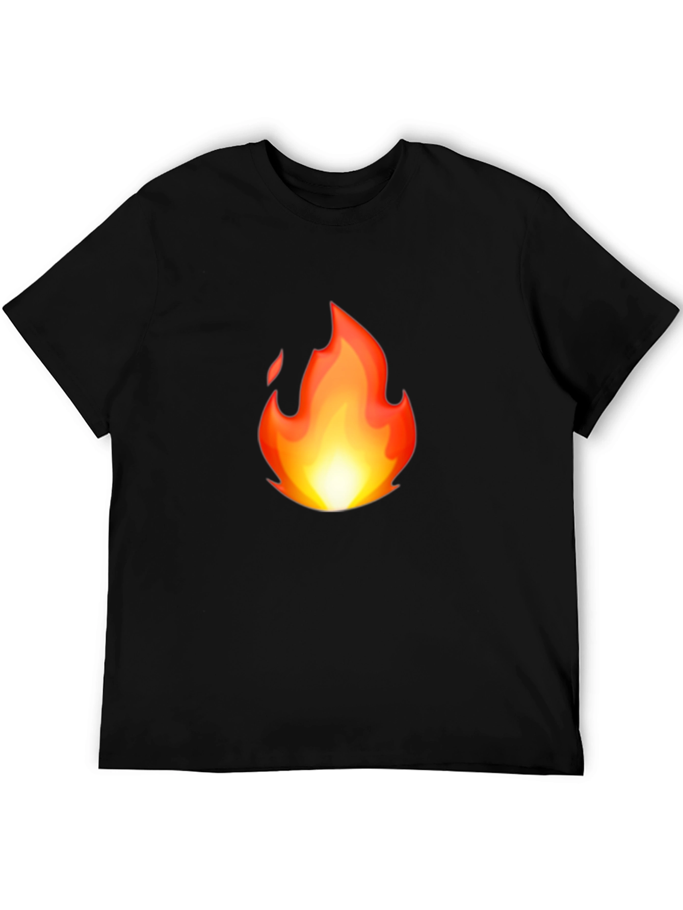 Fiery Black T-Shirt - Bold Graphic Tee