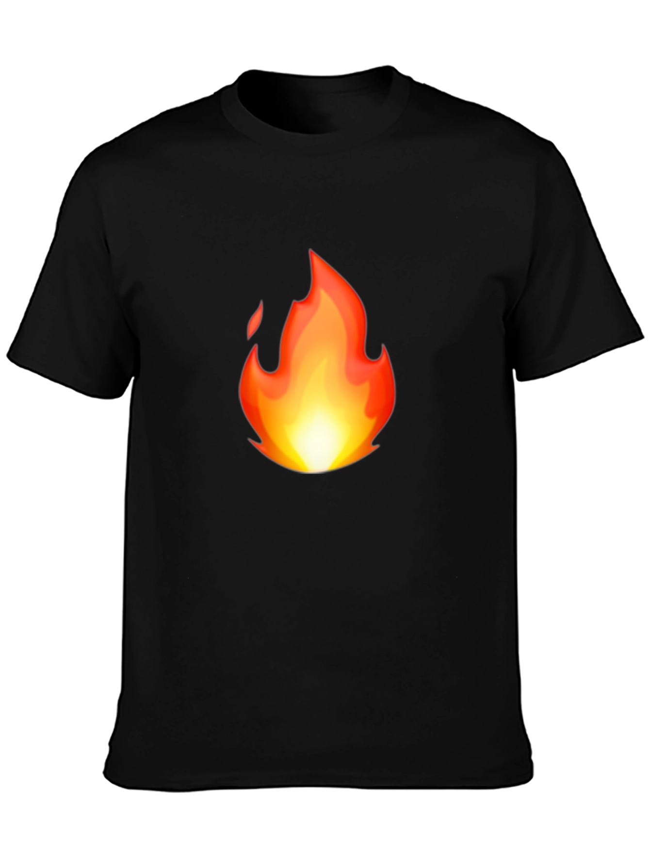 Fiery Black T-Shirt - Bold Graphic Tee