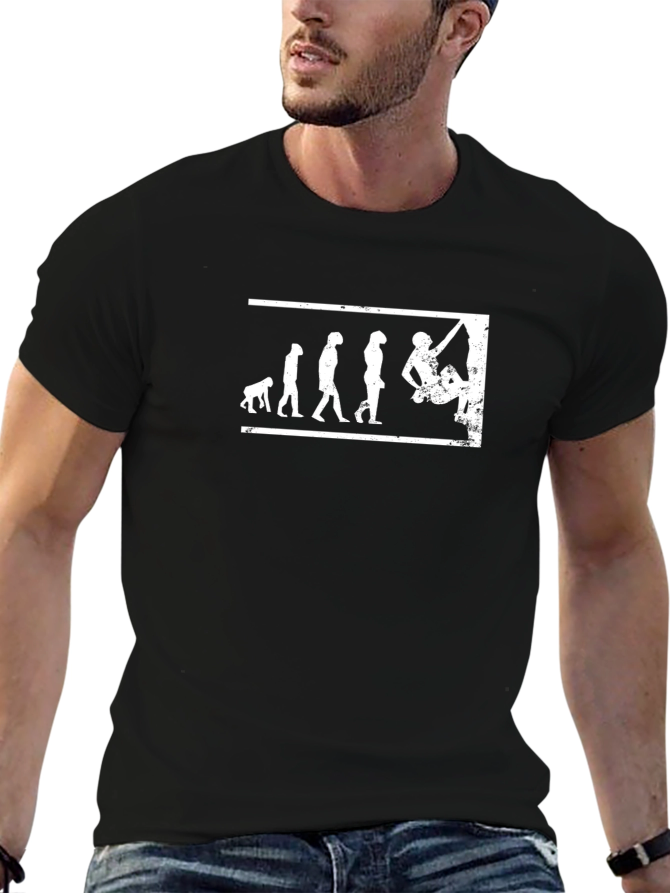 Evolution of Climbing Black T-Shirt