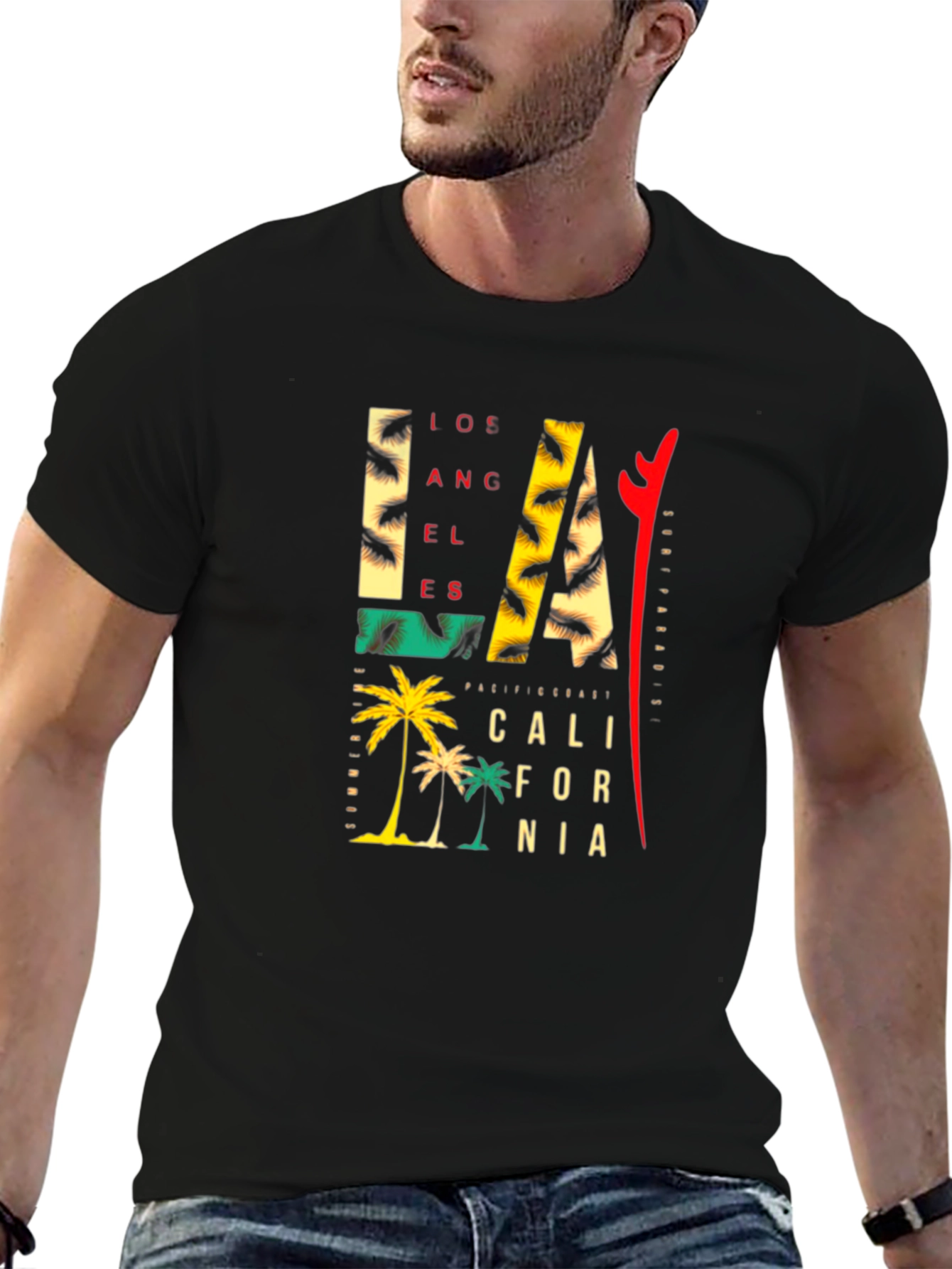 LA California Graphic Print T-Shirt