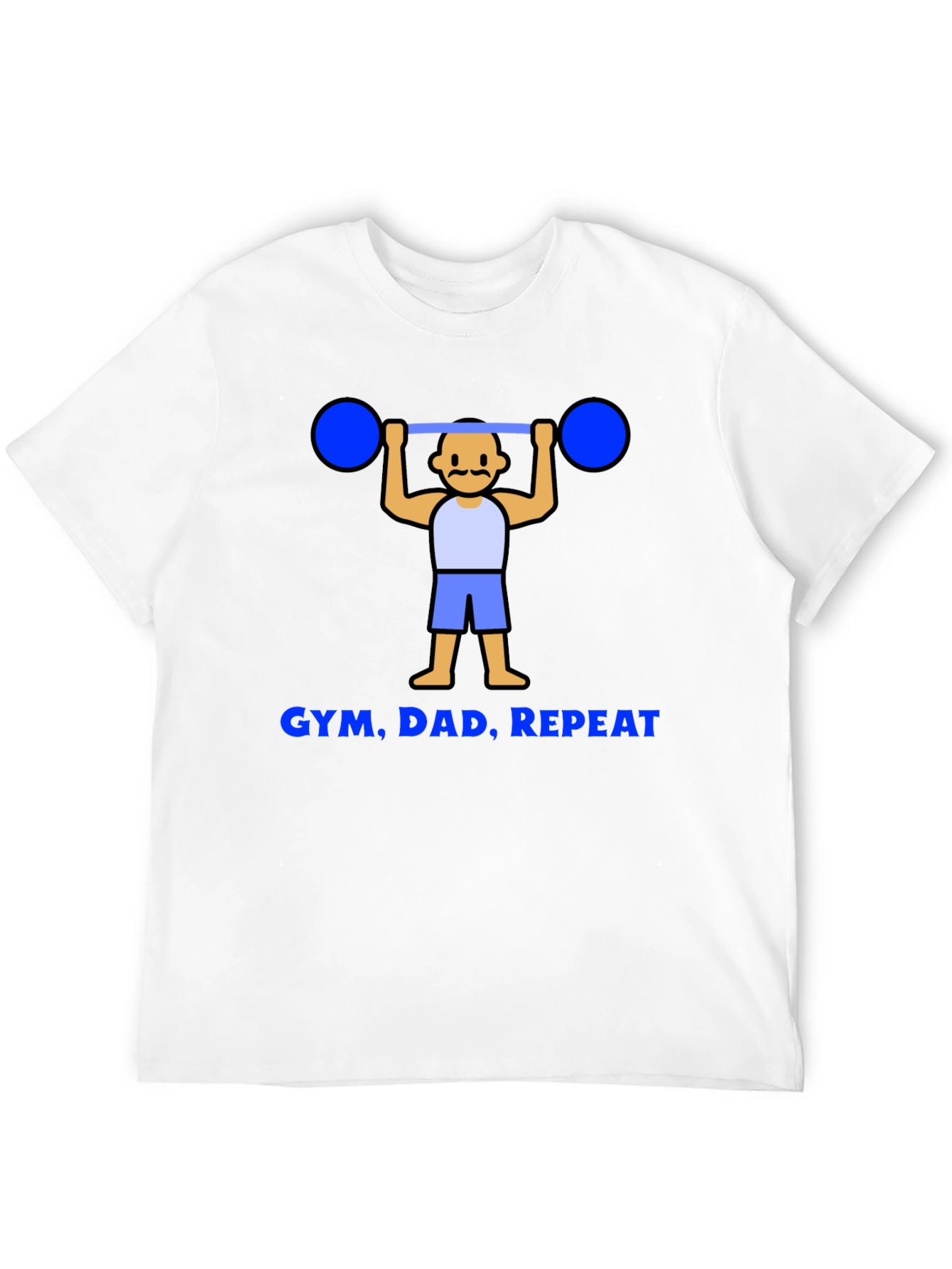 Gym Dad Repeat Graphic Tee - Black
