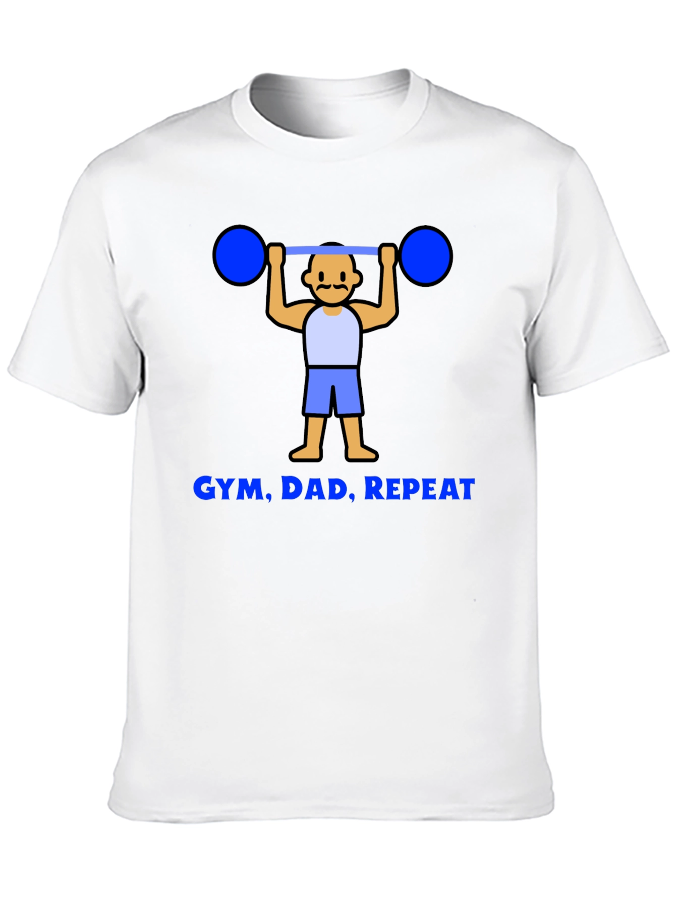 Gym Dad Repeat Graphic Tee - Black
