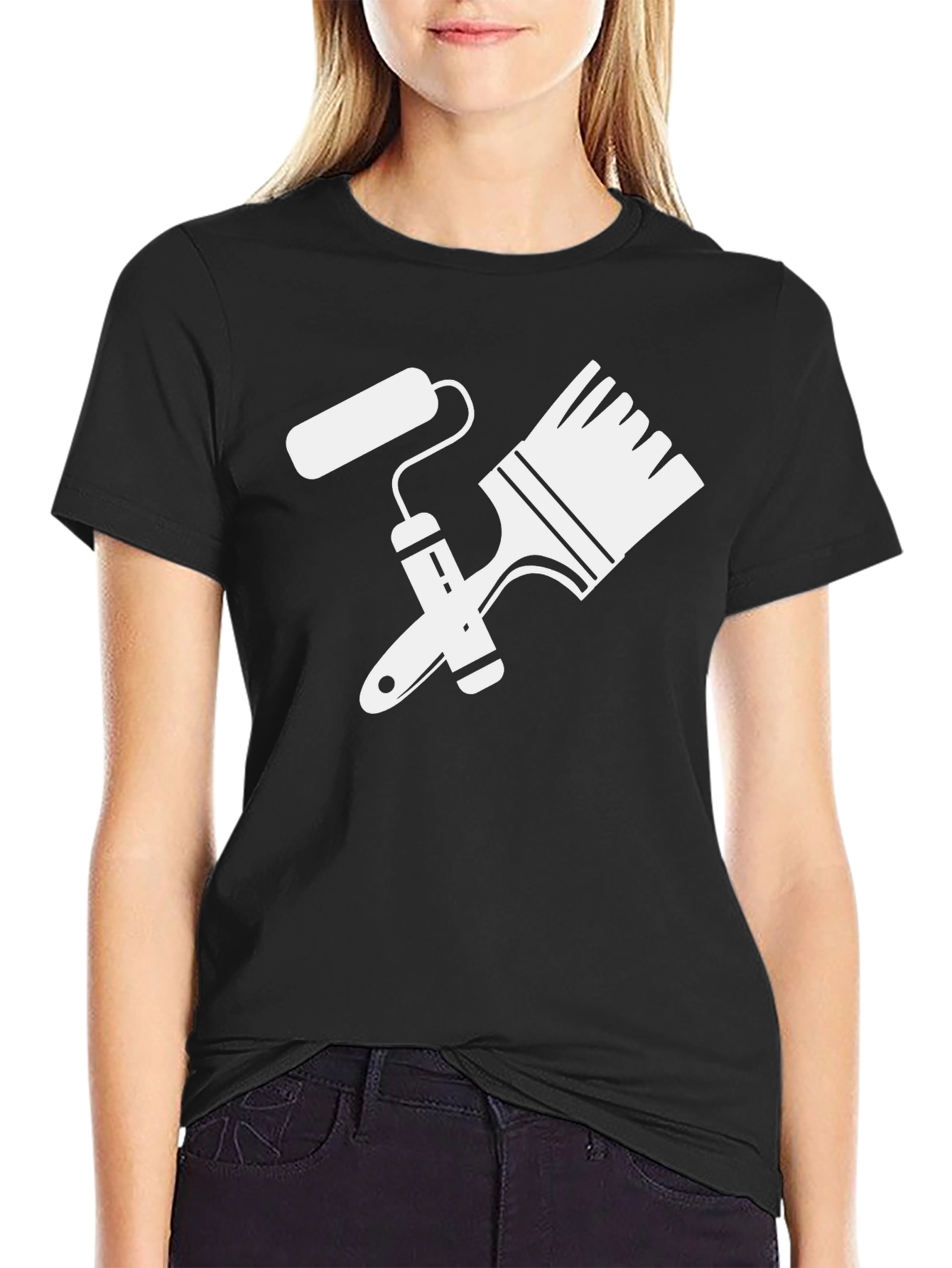 Painters Tee: Brush & Roller Graphic Shirt