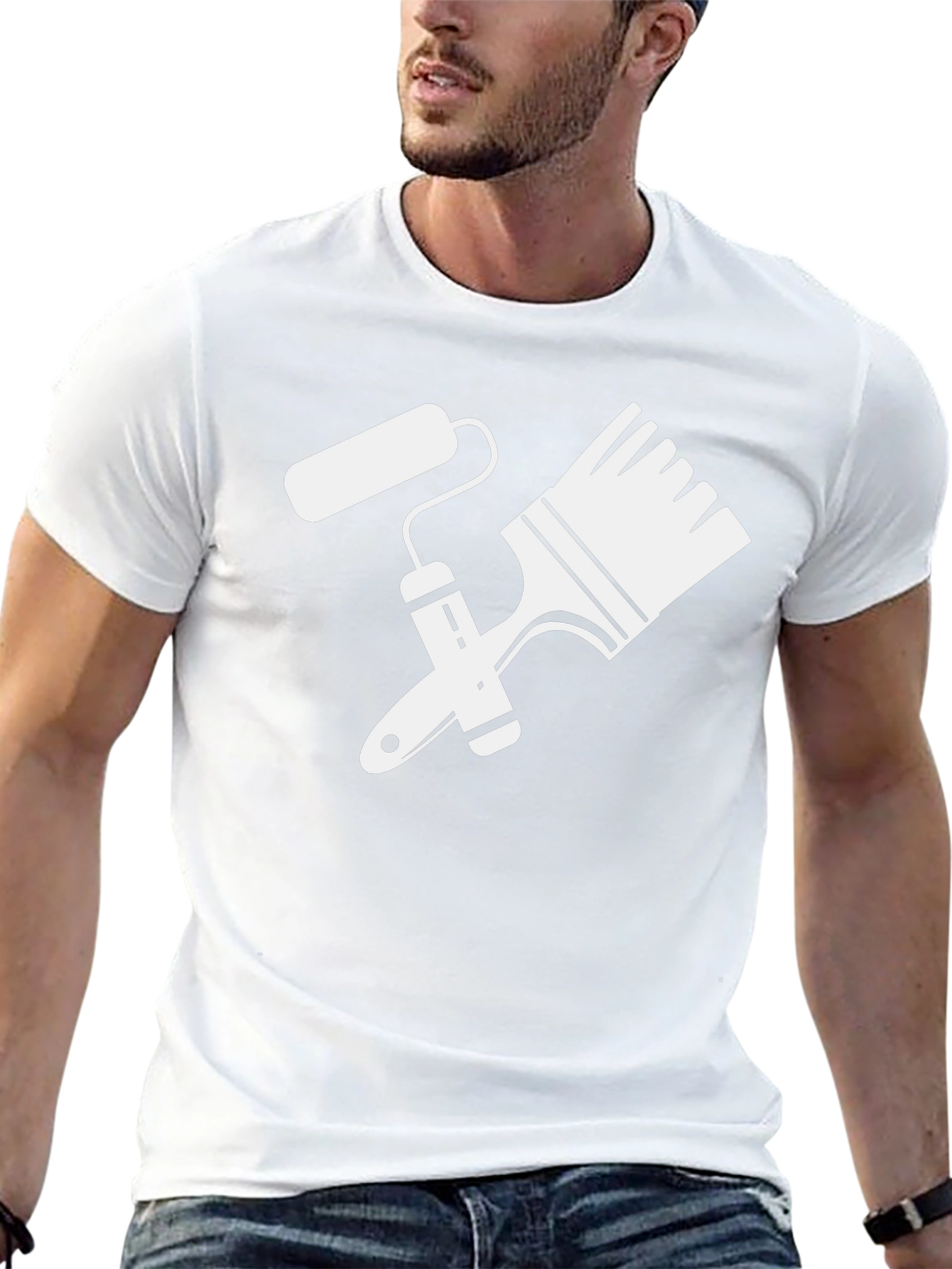 Painters Tee: Brush & Roller Graphic Shirt