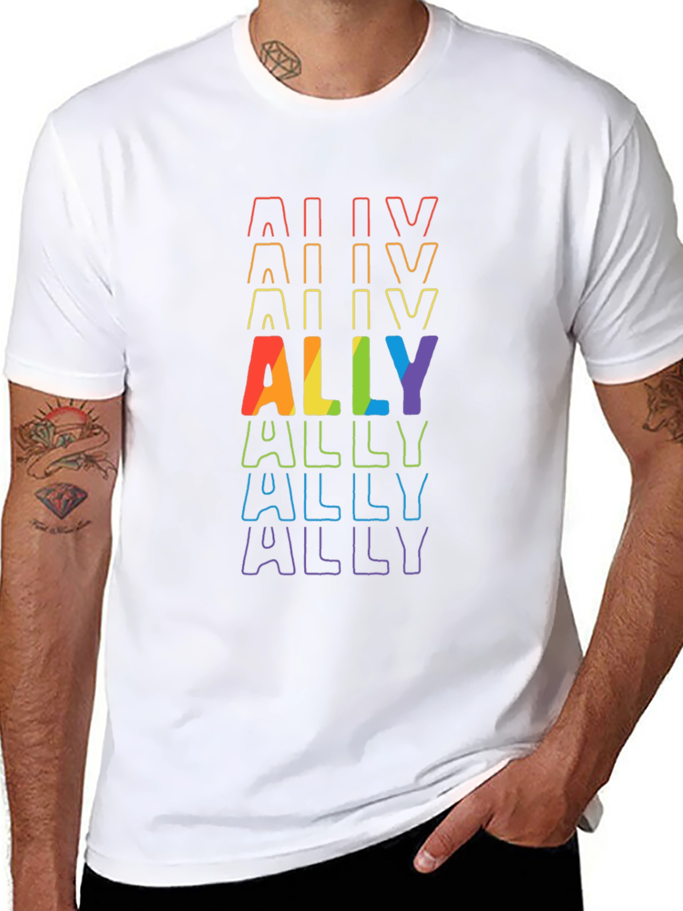 ALLY Pride Rainbow T-Shirt