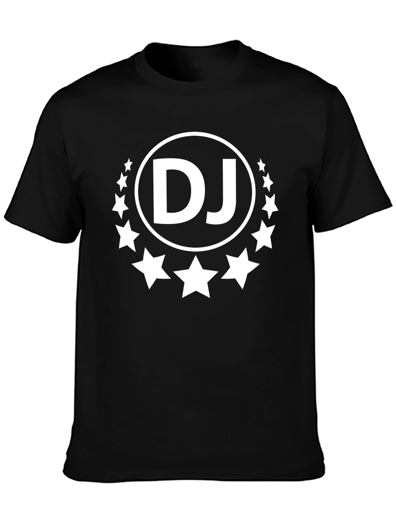 DJ Graphic Tee - Black Cotton Blend T-Shirt
