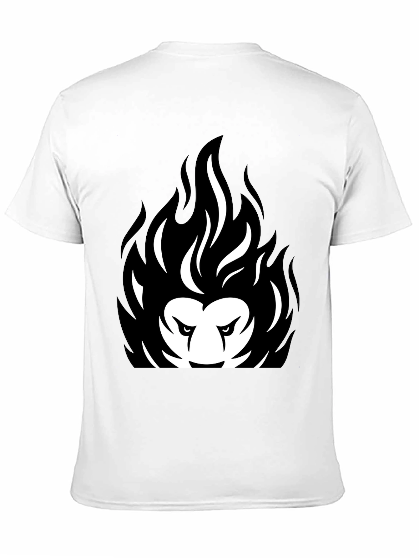 Fiery Lion Black Graphic Tee