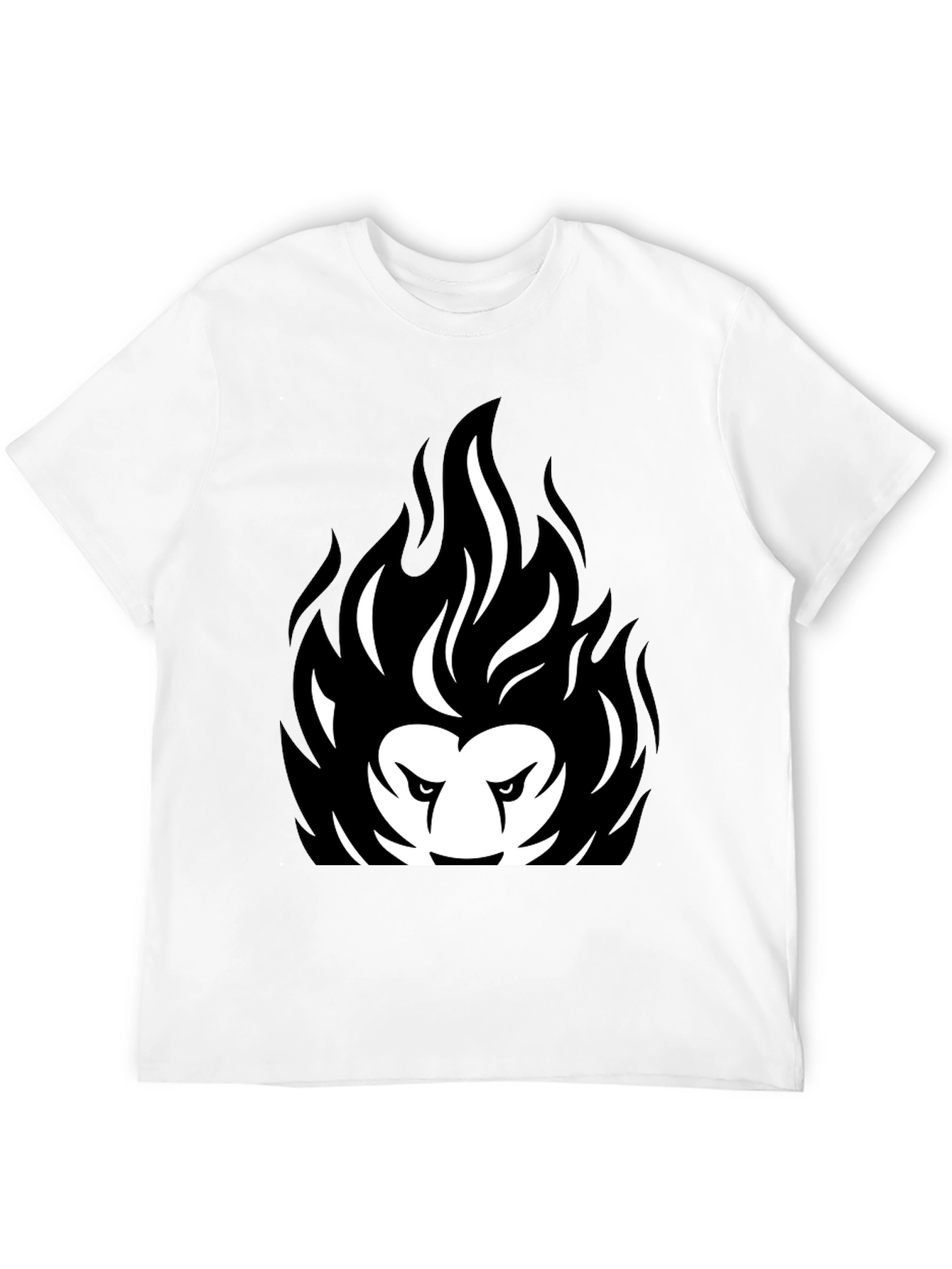 Fiery Lion Black Graphic Tee