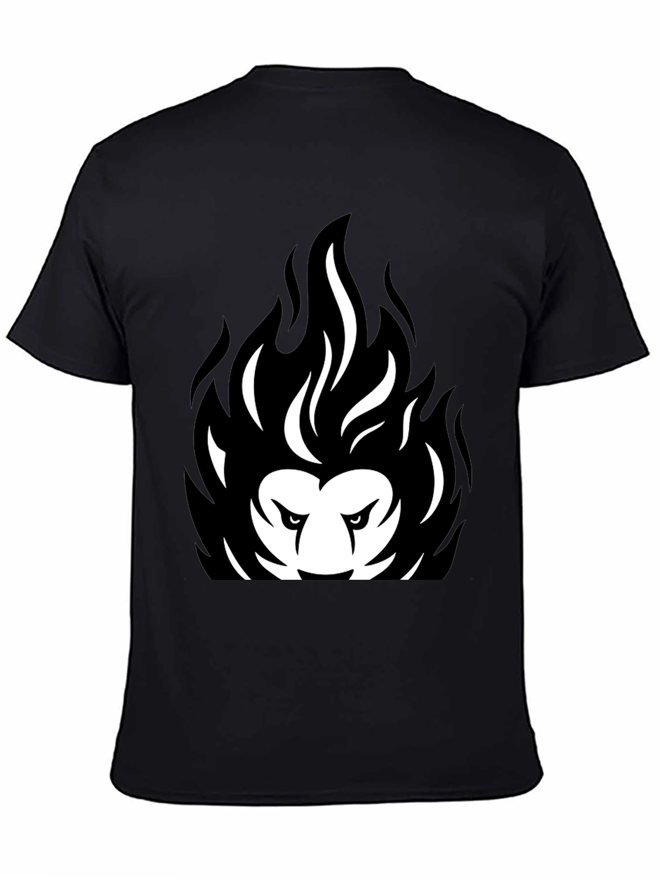 Fiery Lion Black Graphic Tee