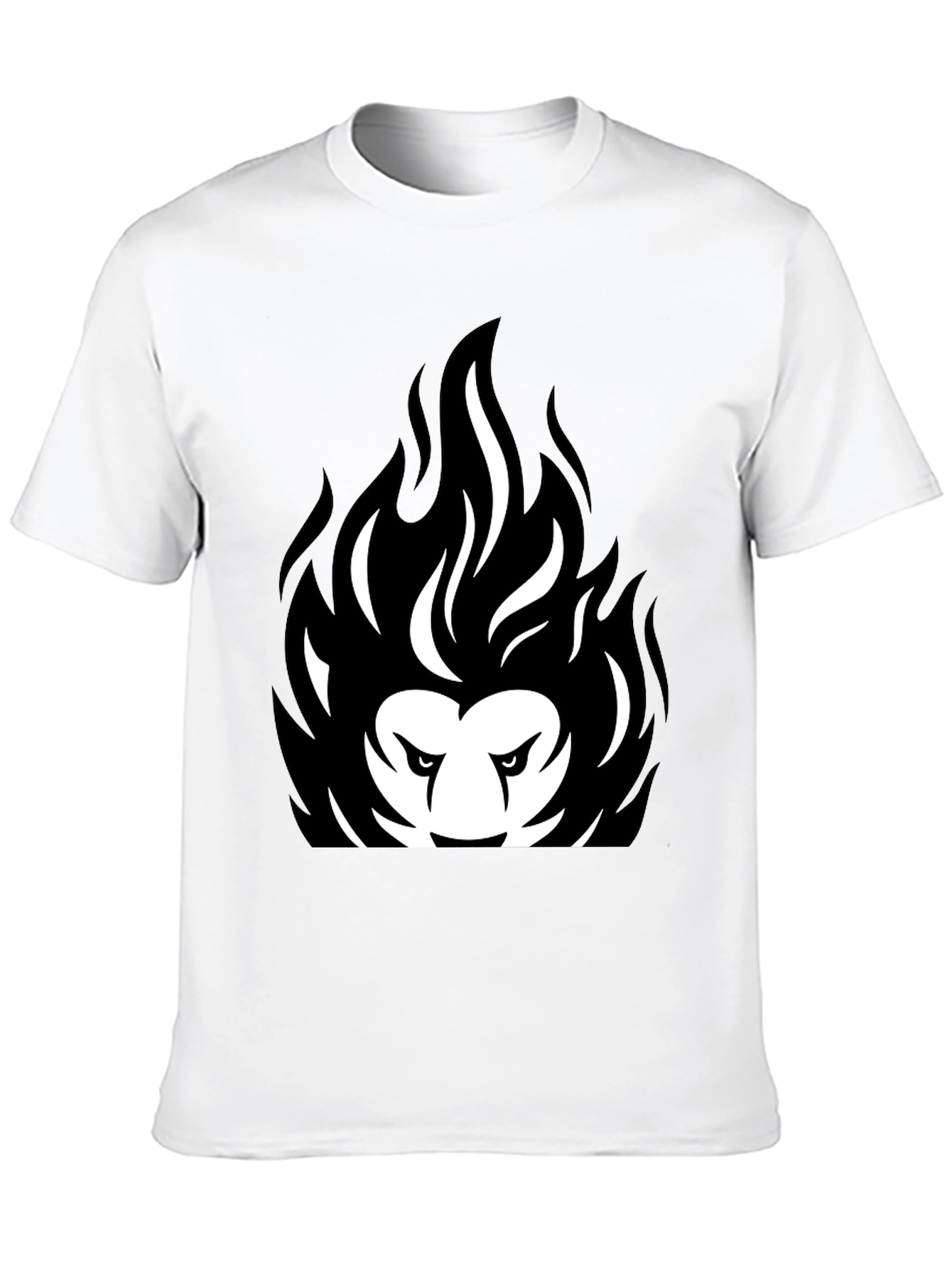 Fiery Lion Black Graphic Tee