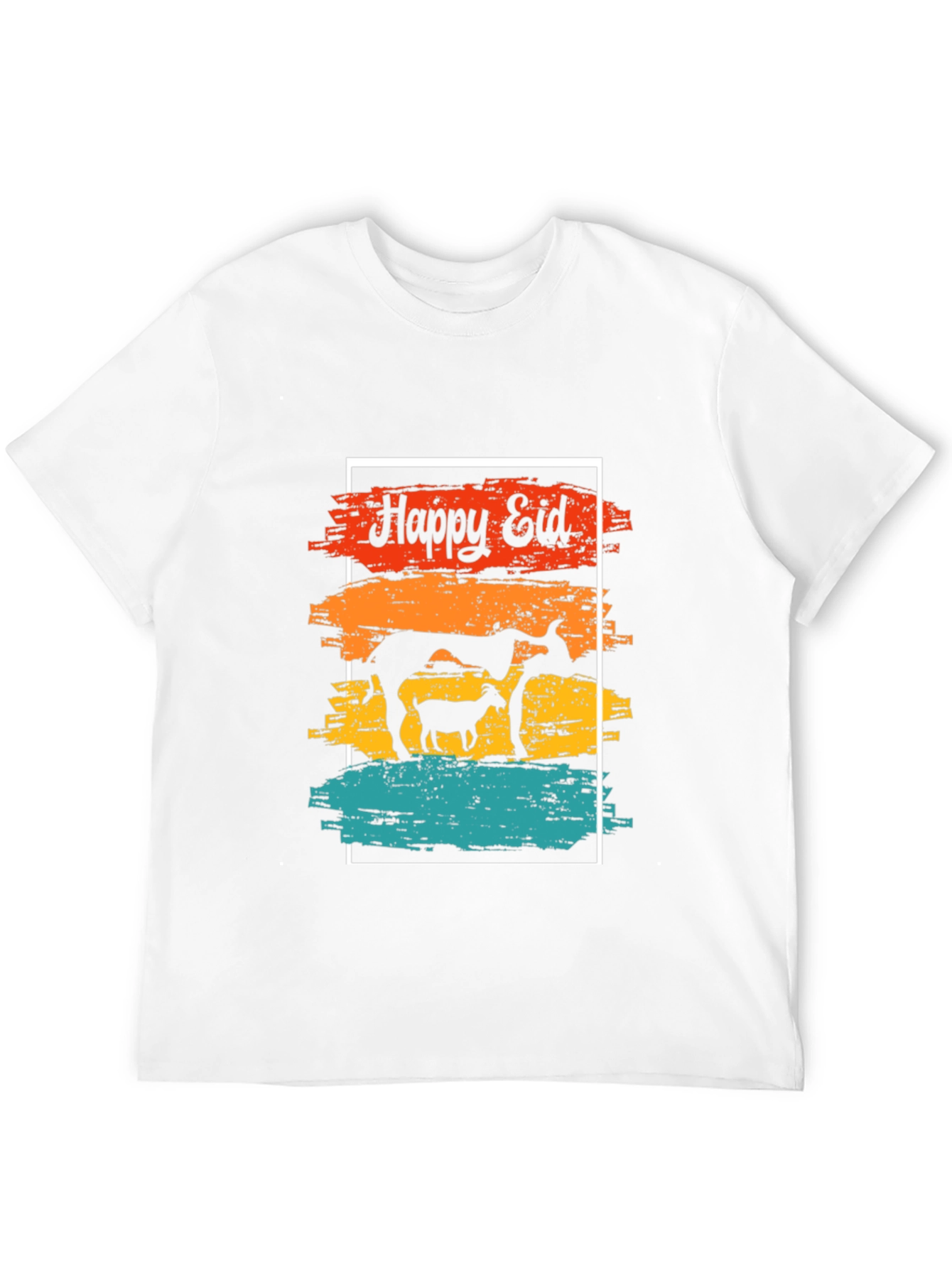 Happy Eid T-Shirt - Mens Black Graphic Tee