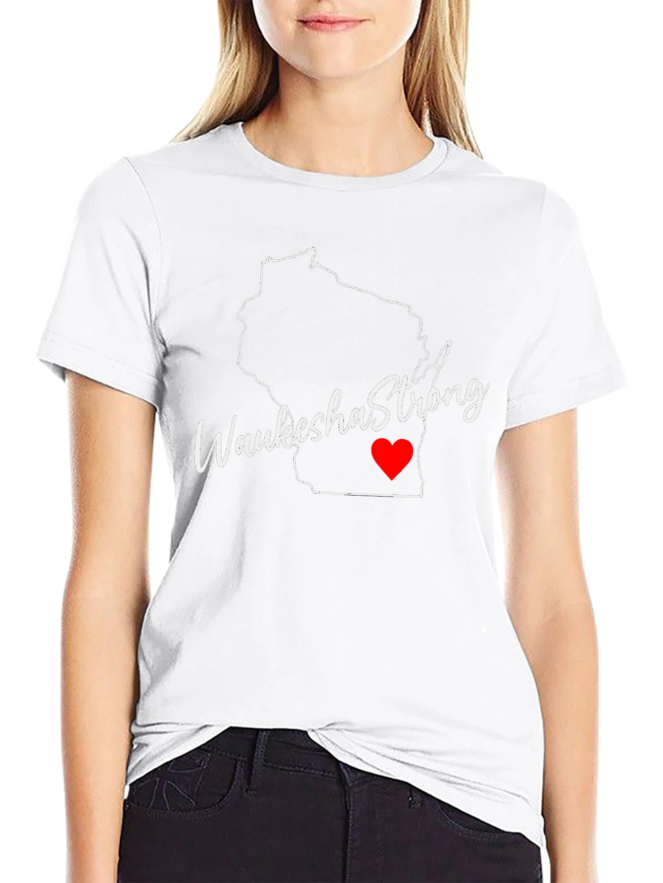 Waukesha Strong Wisconsin Outline T-Shirt