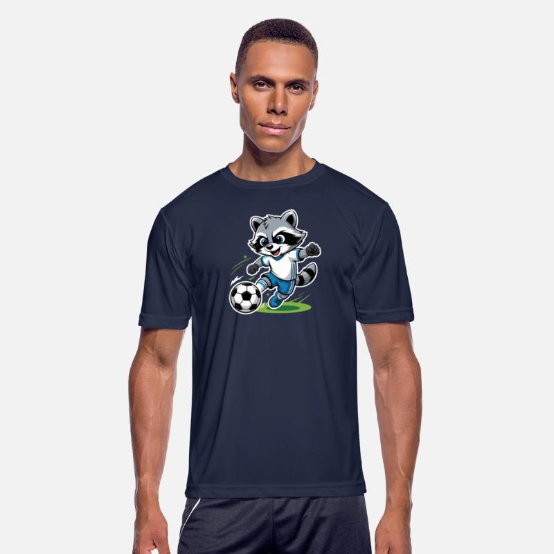 Raccoon Soccer Player Illustration