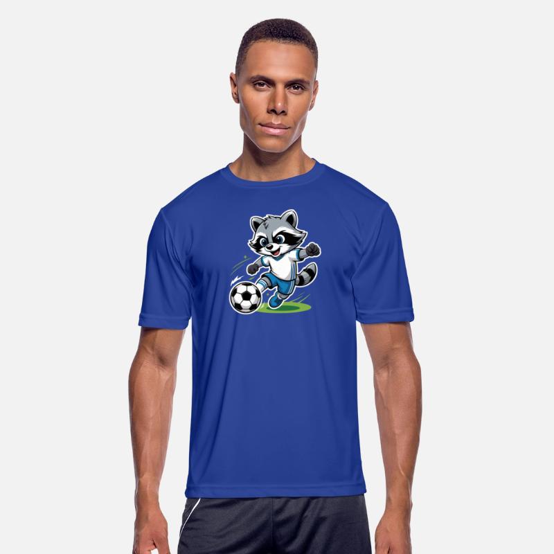 Raccoon Soccer Player Illustration