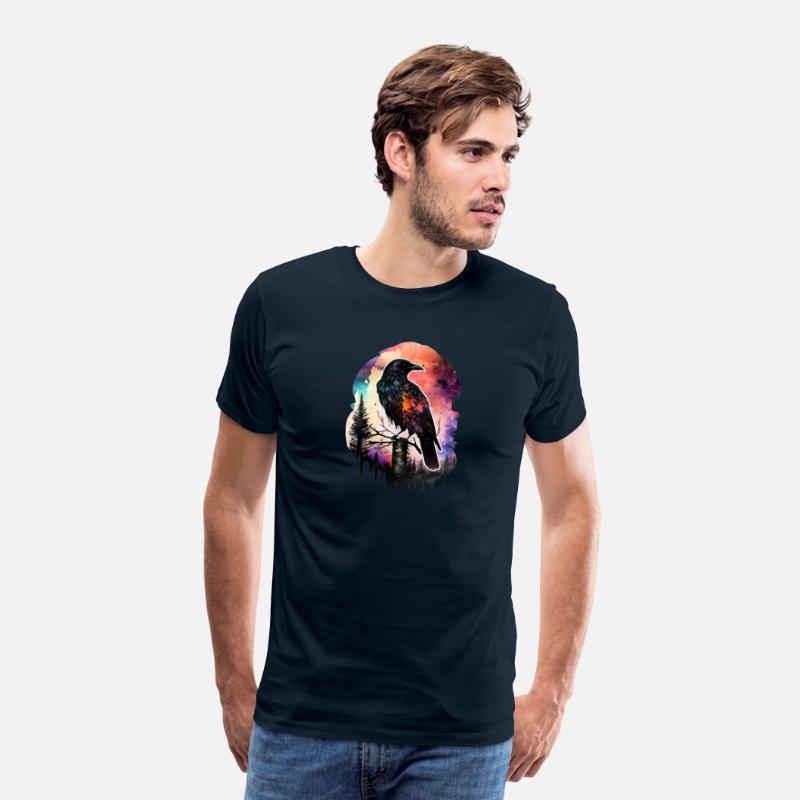 Raven watercolor water color forest animal