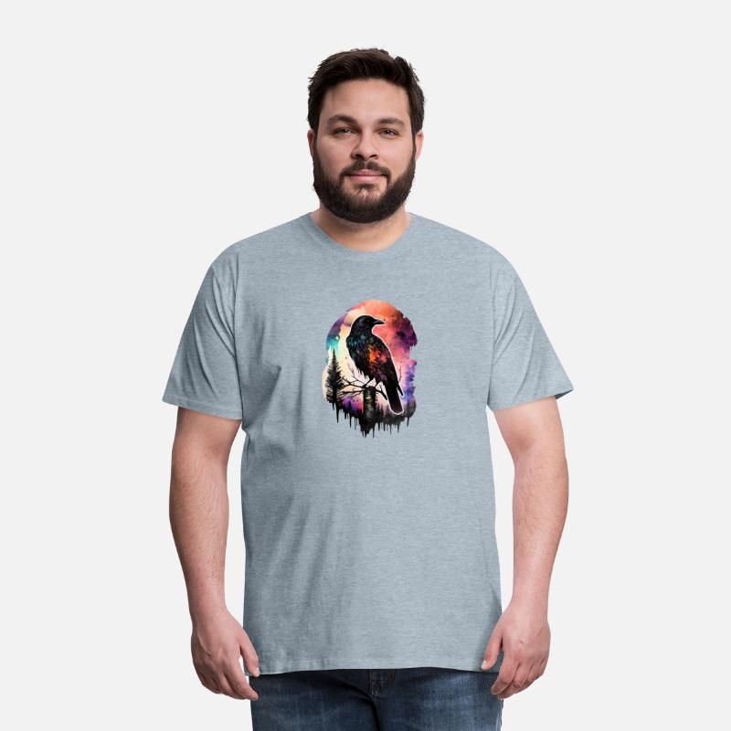 Raven watercolor water color forest animal