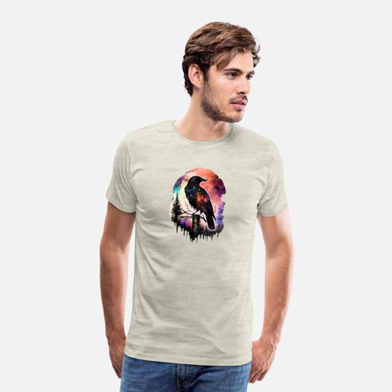 Raven watercolor water color forest animal
