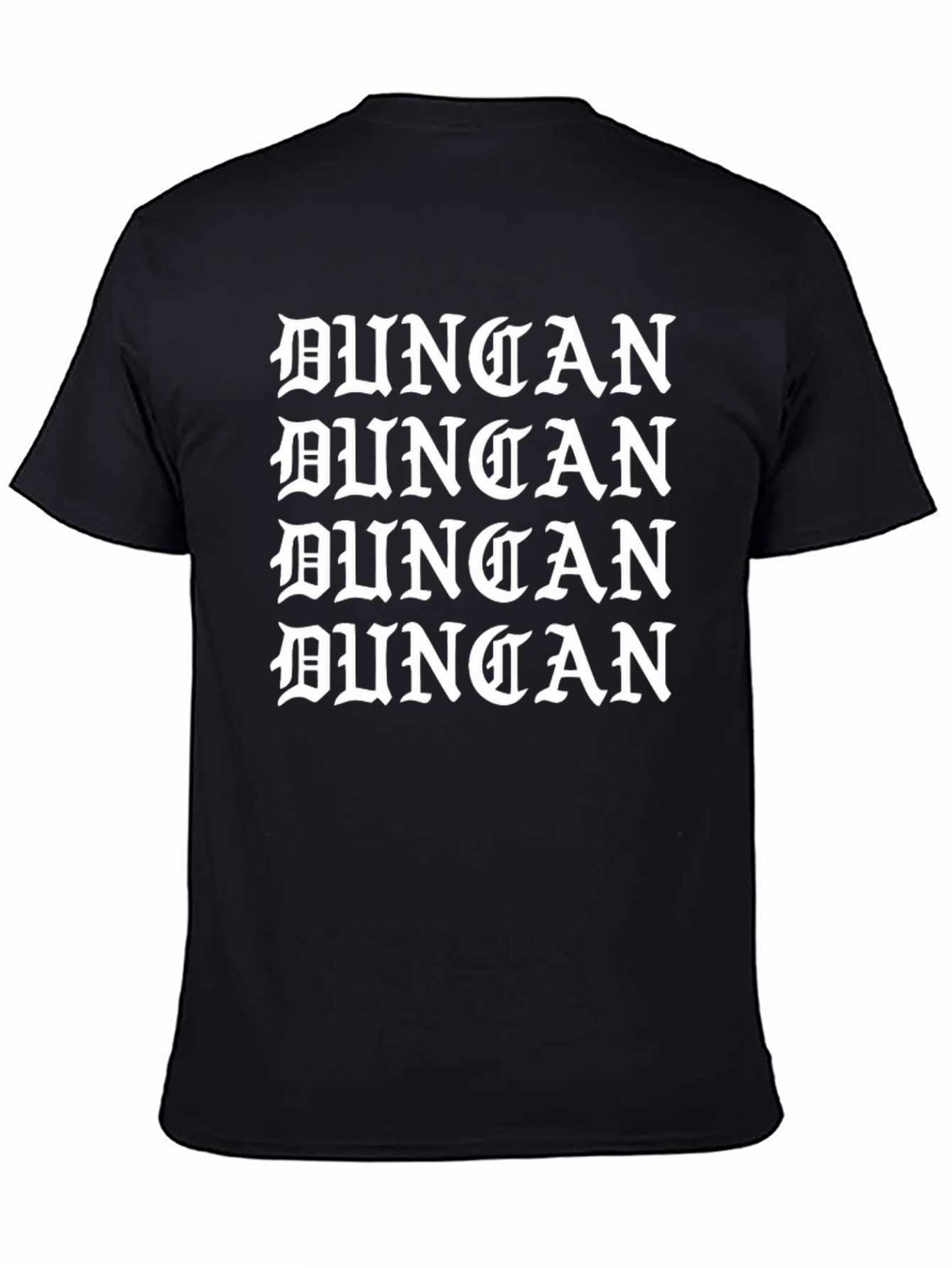 Duncan Text Graphic Tee - Black Cotton Blend