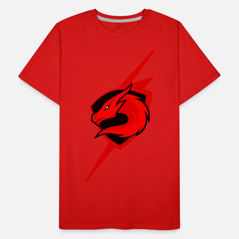 Red Dragon Emblem with Lightning Effect
