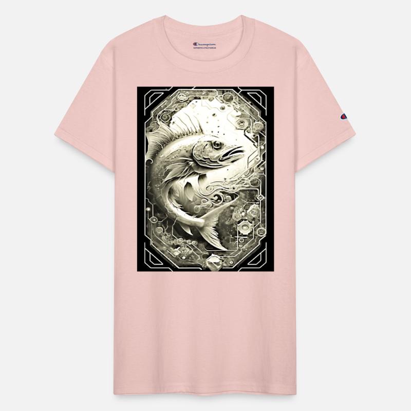 Red Fish T-Shirt Design - Ocean-Inspired Fashion